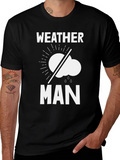 Weather Man Graphic T-Shirt - Black