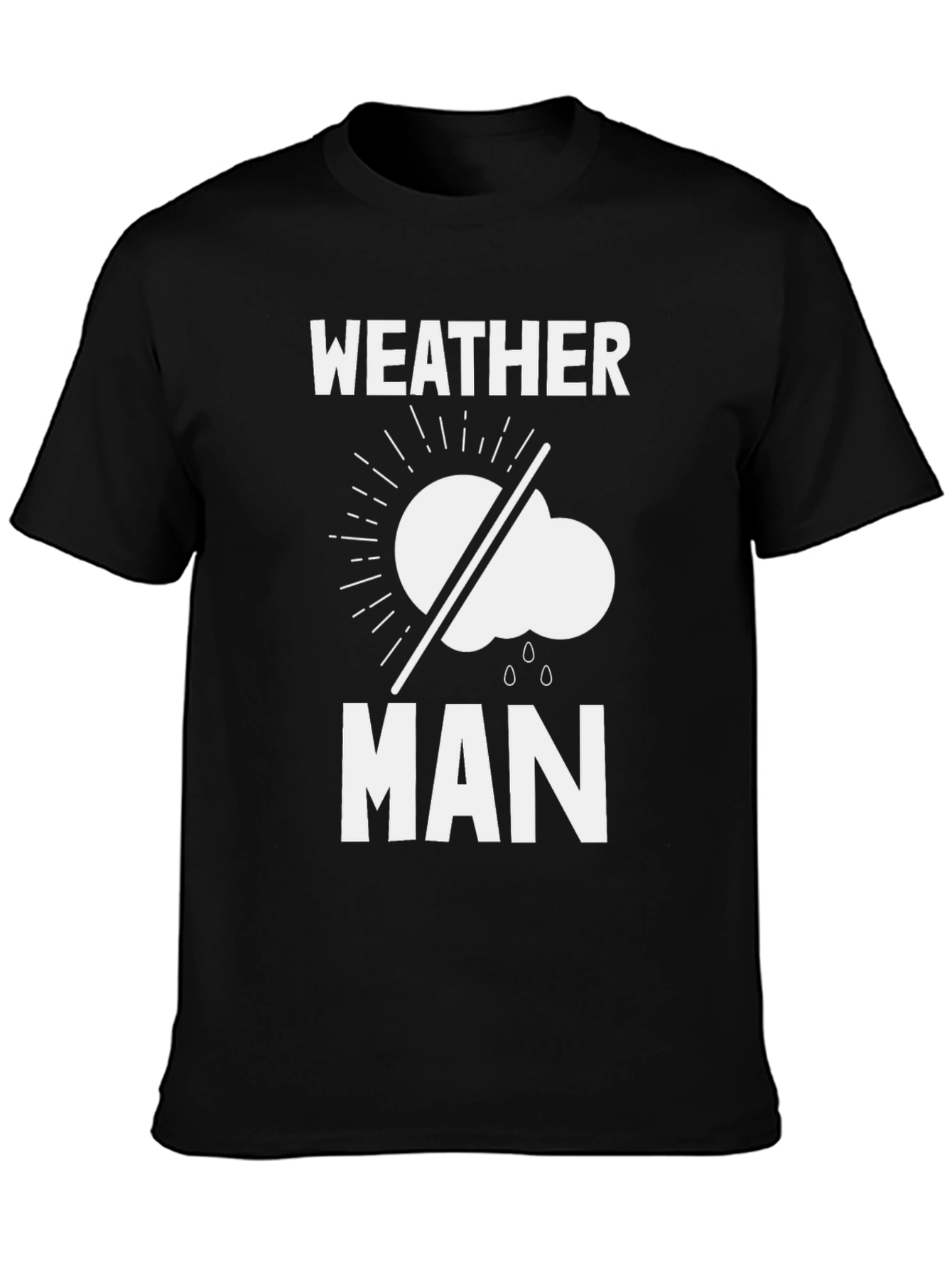 Weather Man Graphic T-Shirt - Black