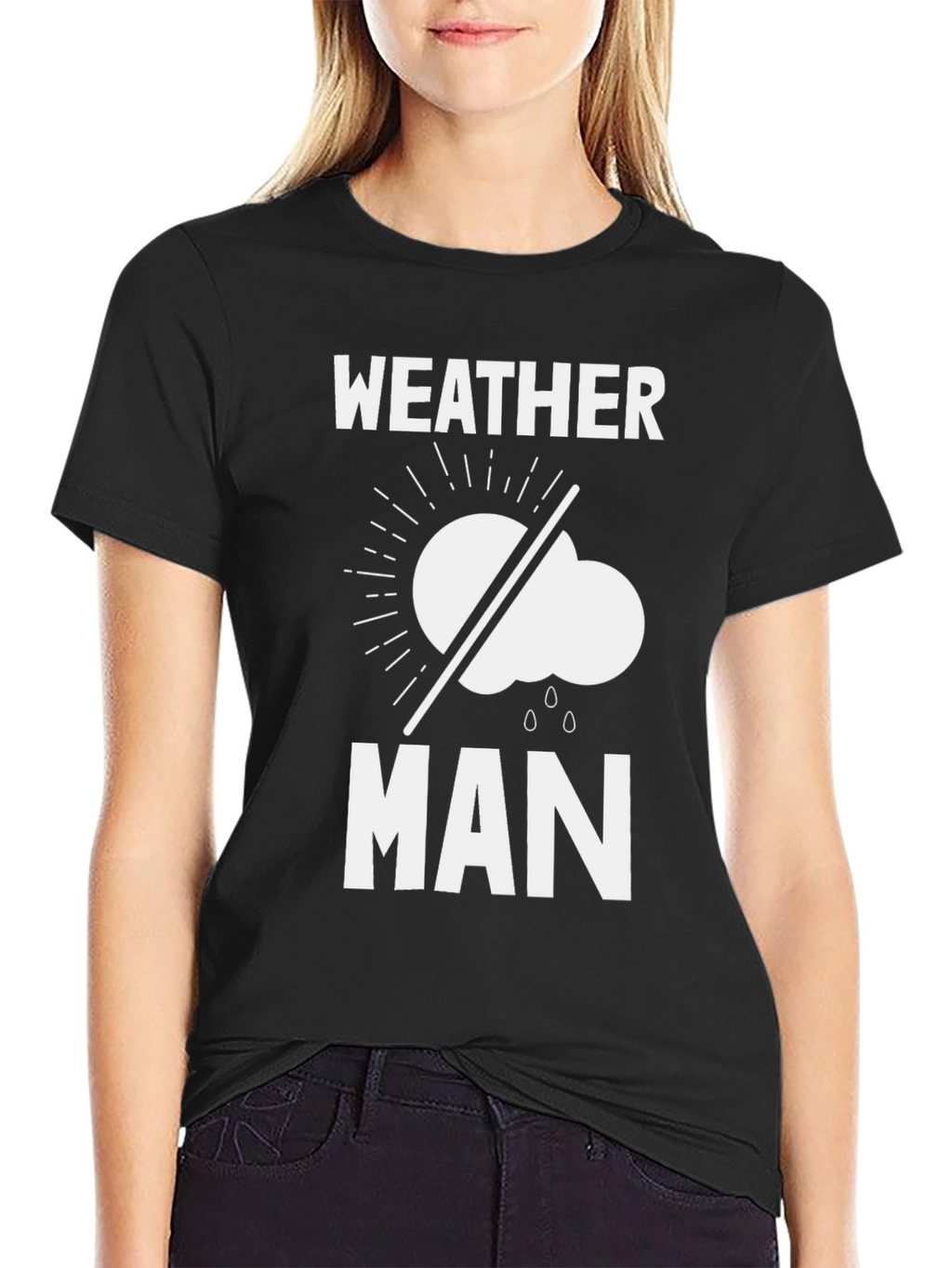 Weather Man Graphic T-Shirt - Black