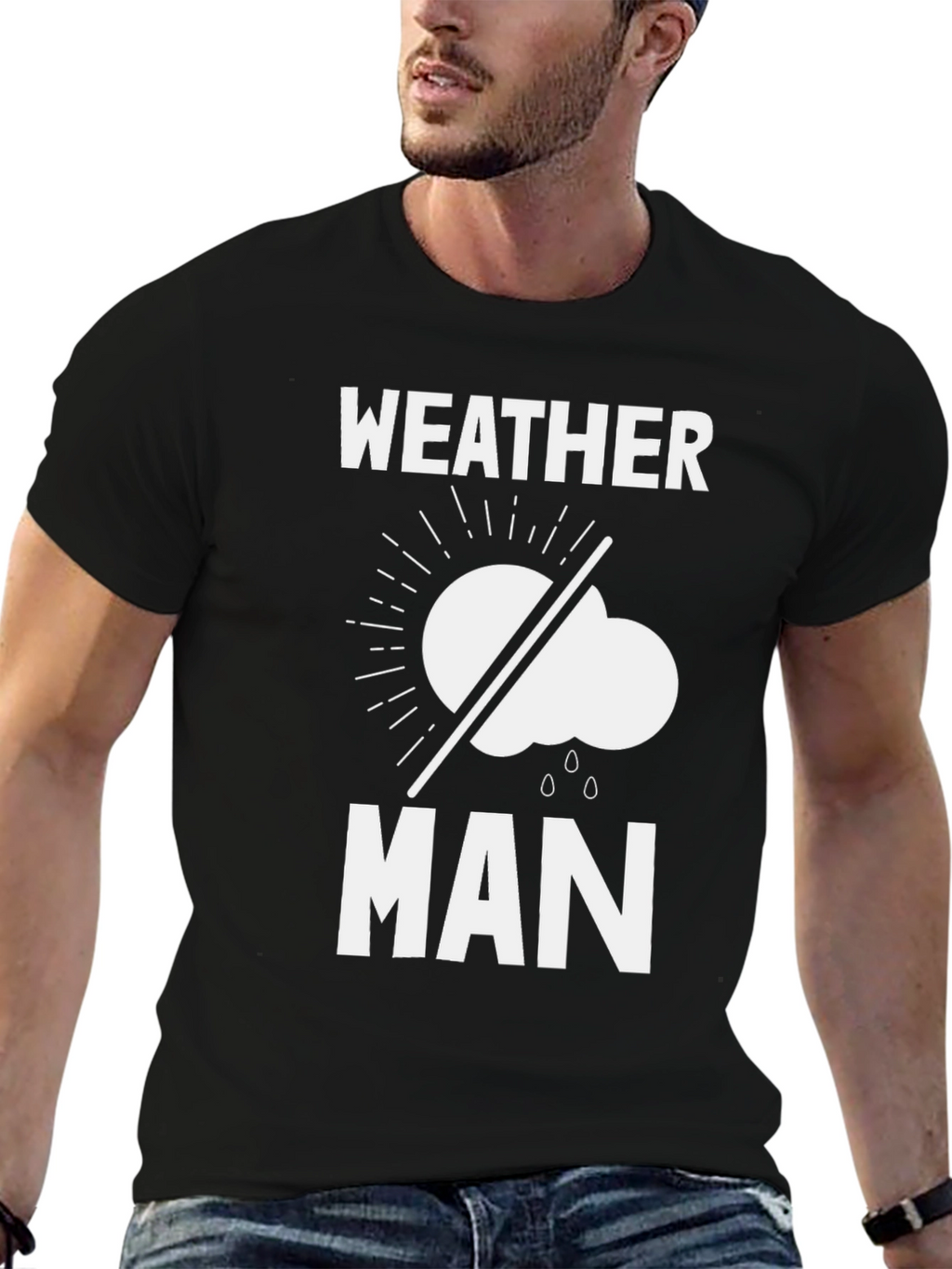 Weather Man Graphic T-Shirt - Black