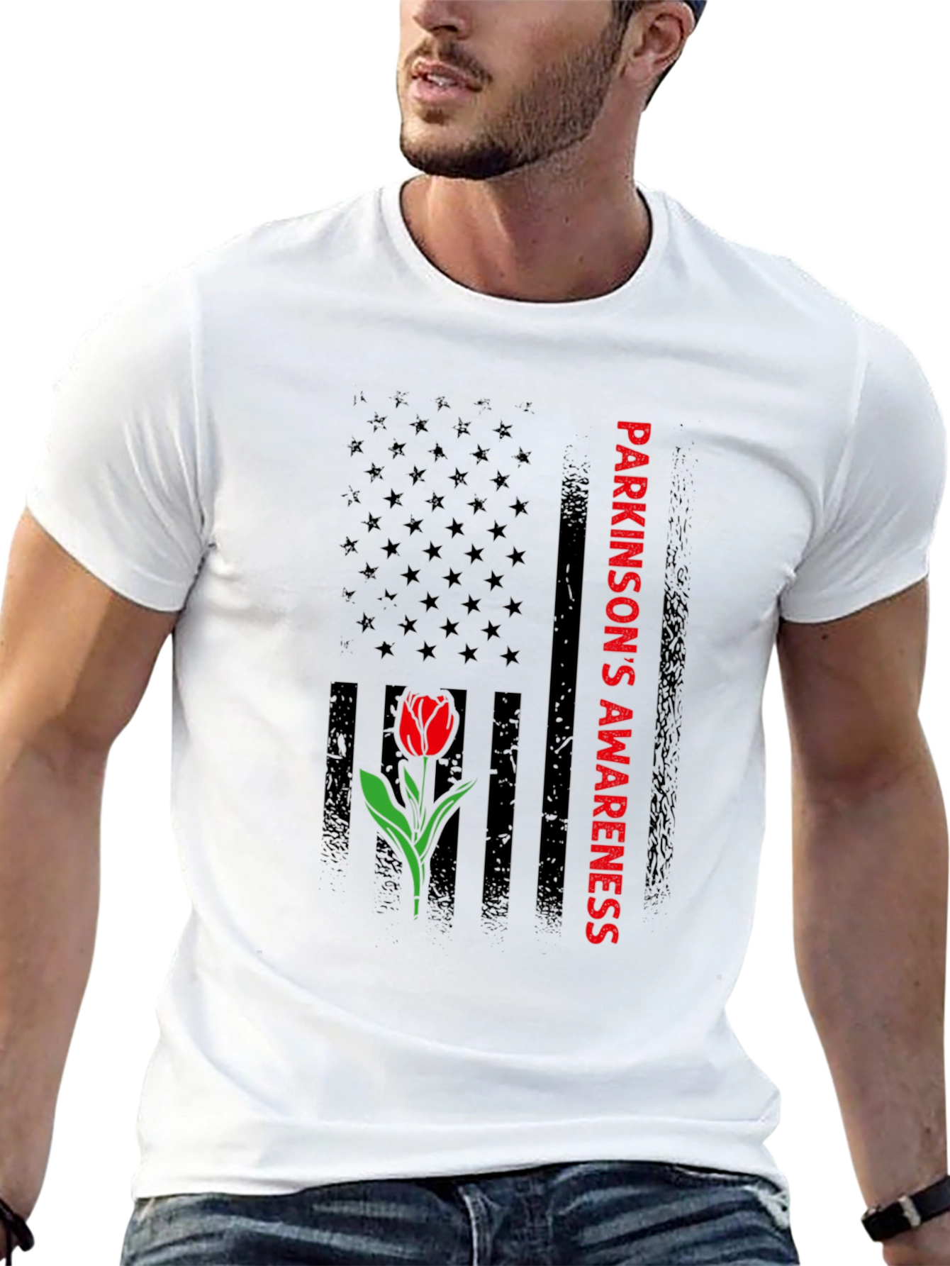 Parkinsons Awareness T-Shirt Tulip Design