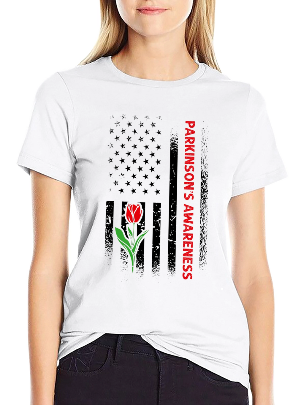 Parkinsons Awareness T-Shirt Tulip Design