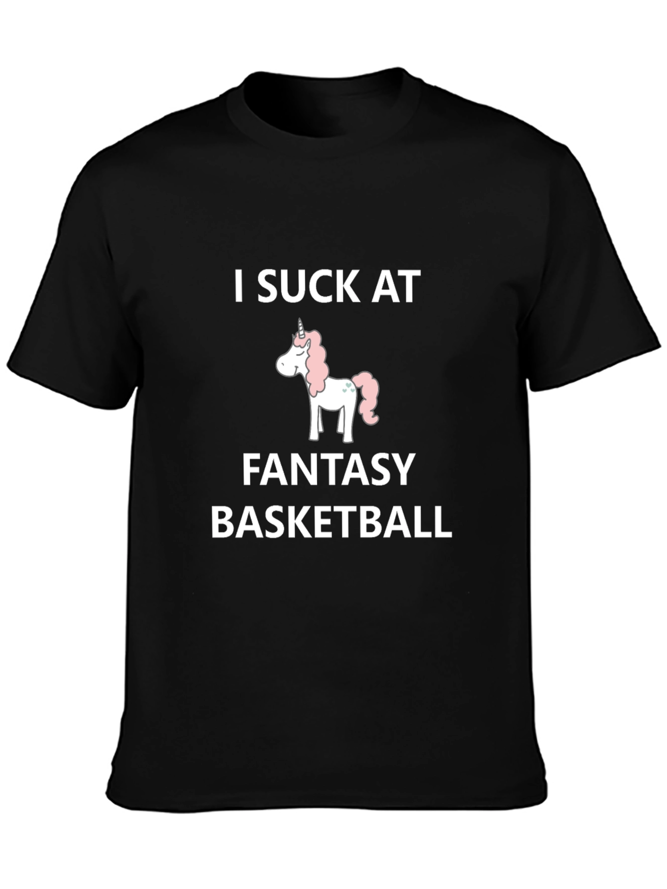 I Suck at Fantasy Basketball T-Shirt Unicorn Humor