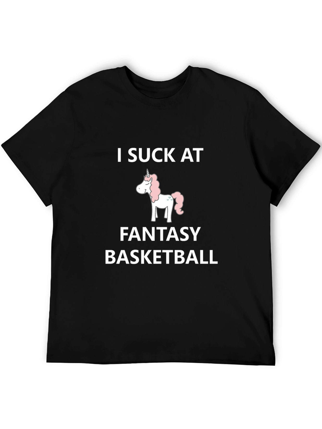 I Suck at Fantasy Basketball T-Shirt Unicorn Humor