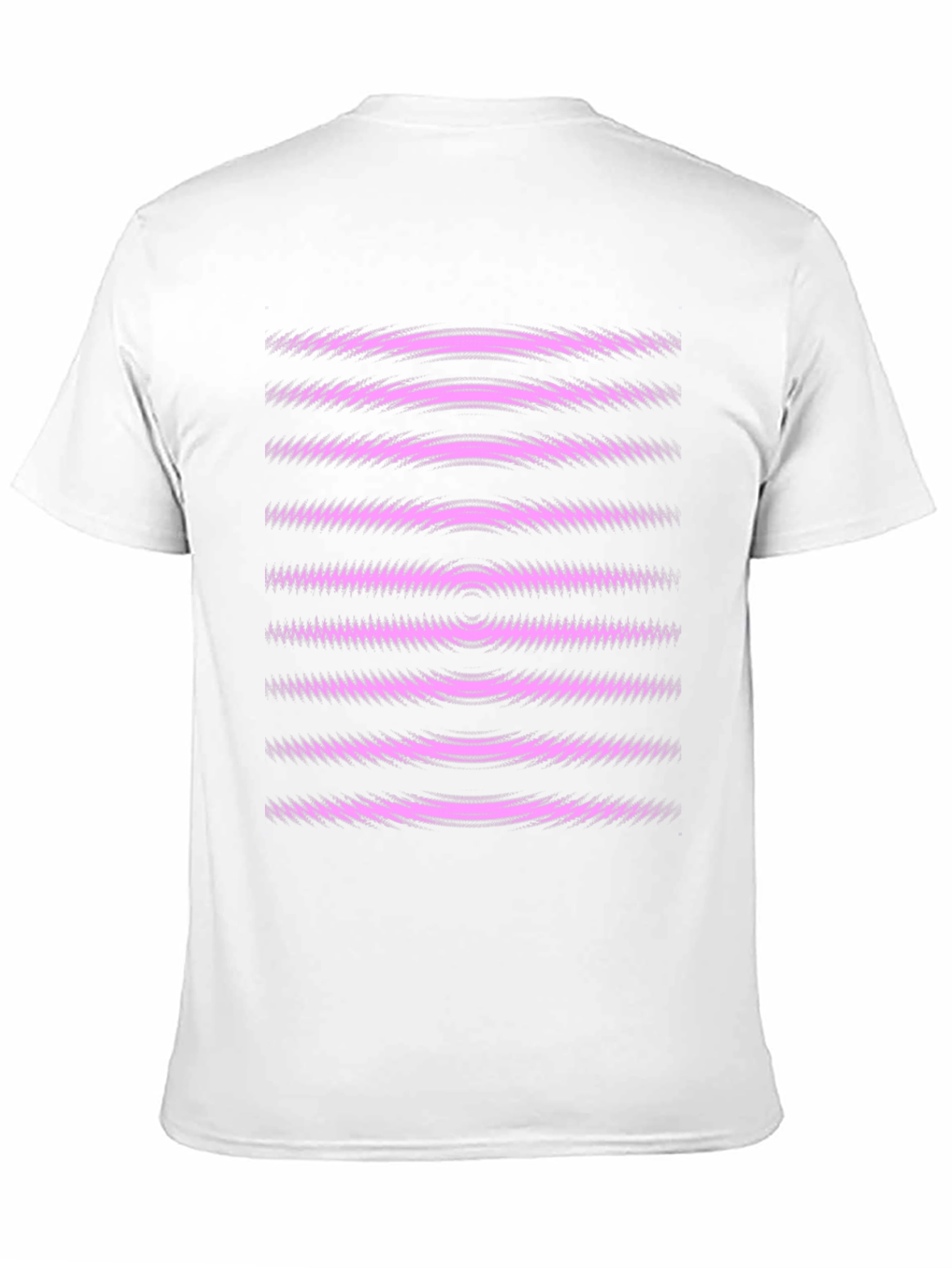 Abstract Graphic Tee - Black with Pink Waves