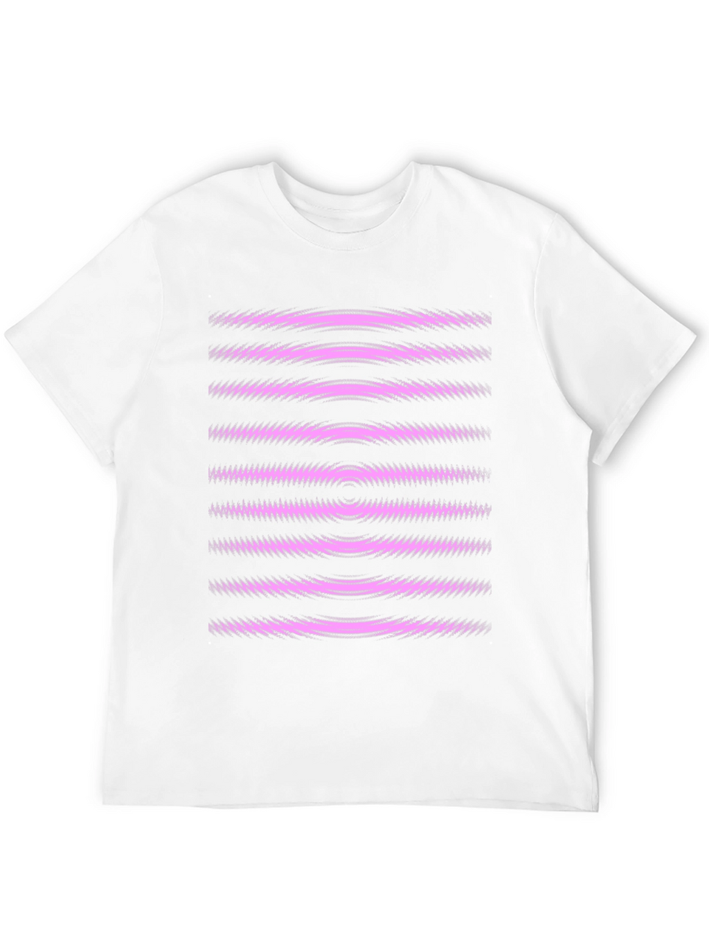 Abstract Graphic Tee - Black with Pink Waves