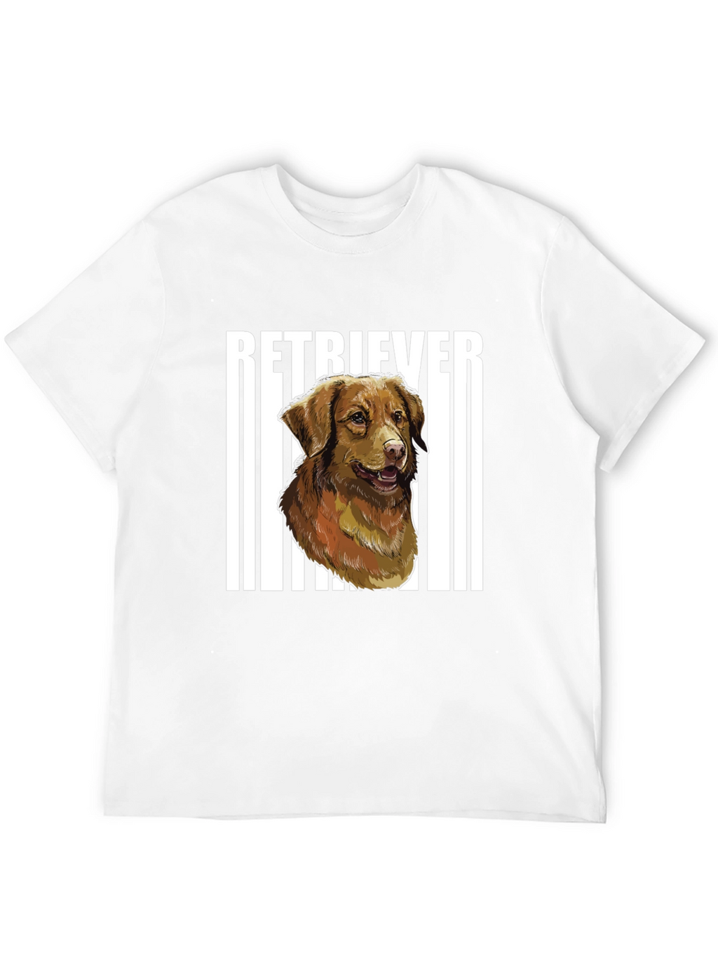 Retriever Dog Graphic Black T-Shirt
