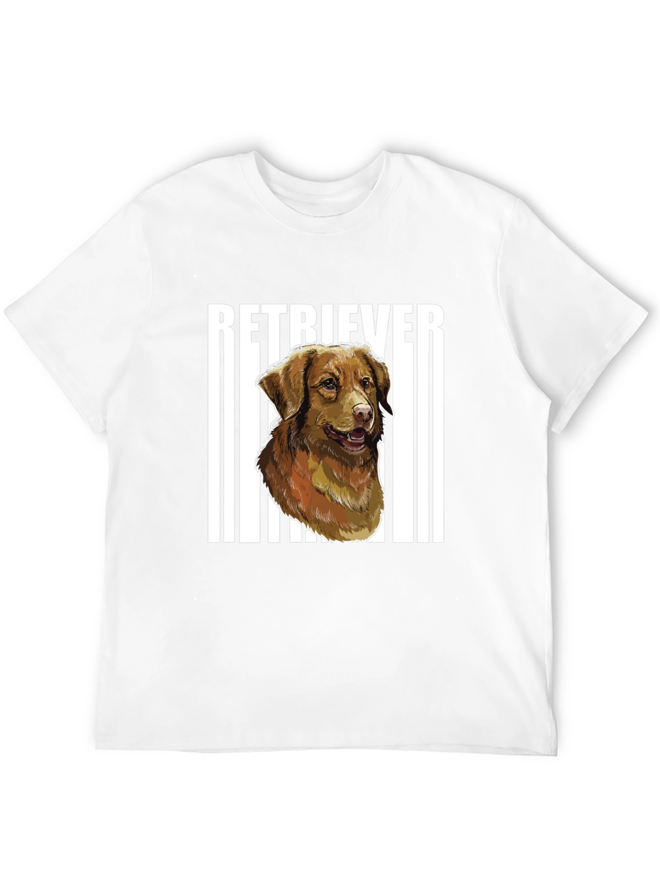 Retriever Dog Graphic Black T-Shirt