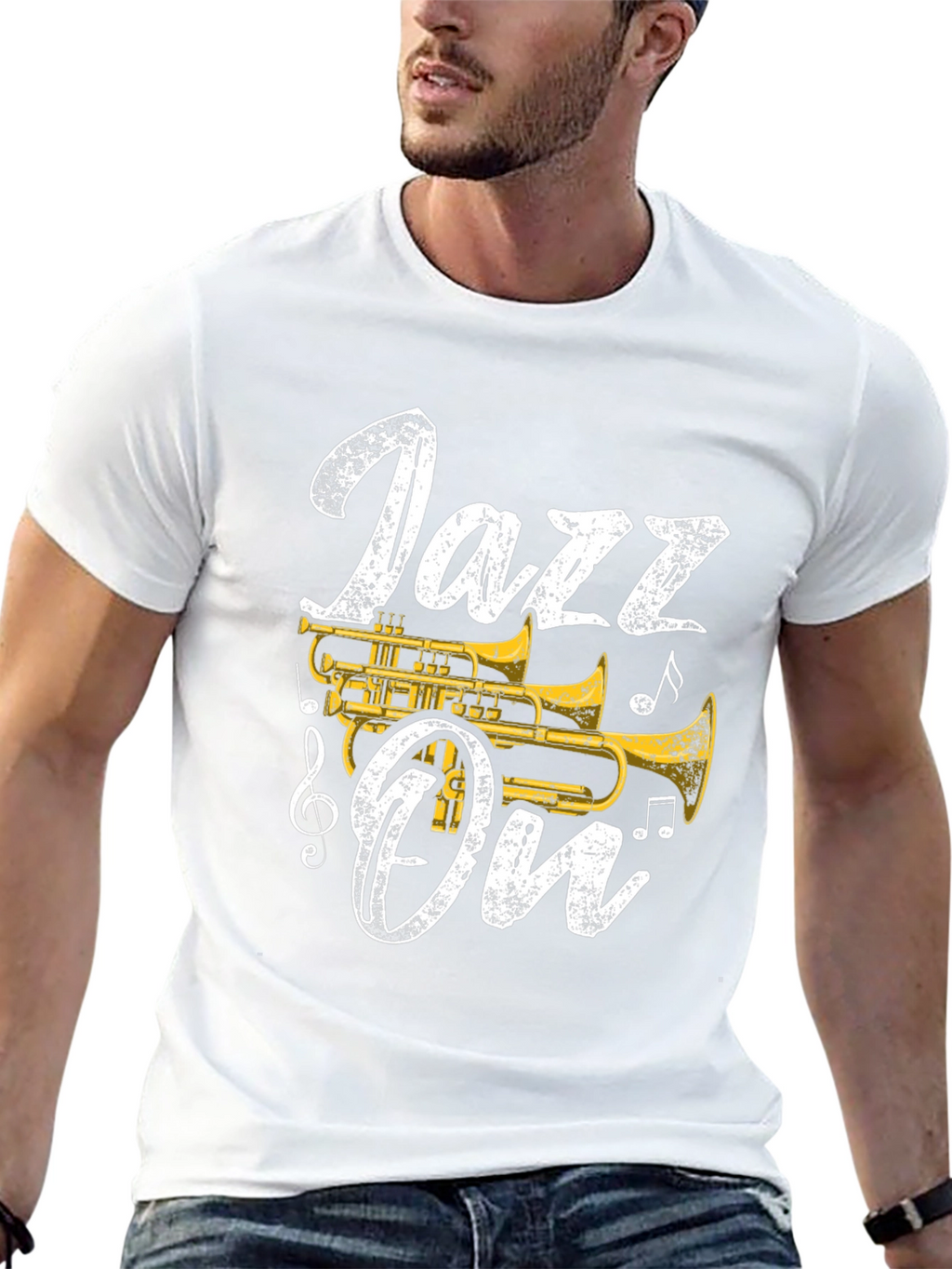 Jazz On T-Shirt - Trumpet Graphic Tee