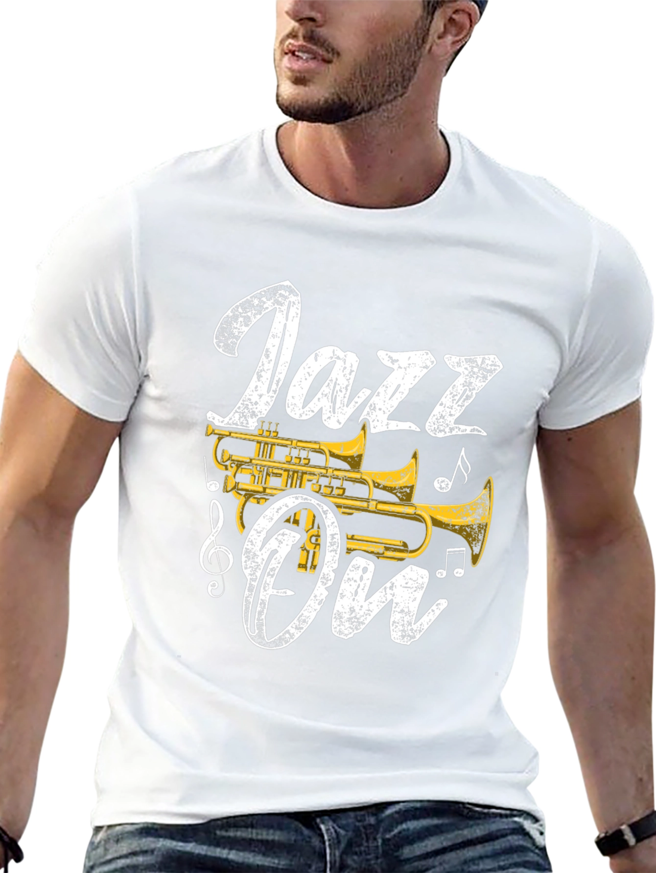 Jazz On T-Shirt - Trumpet Graphic Tee