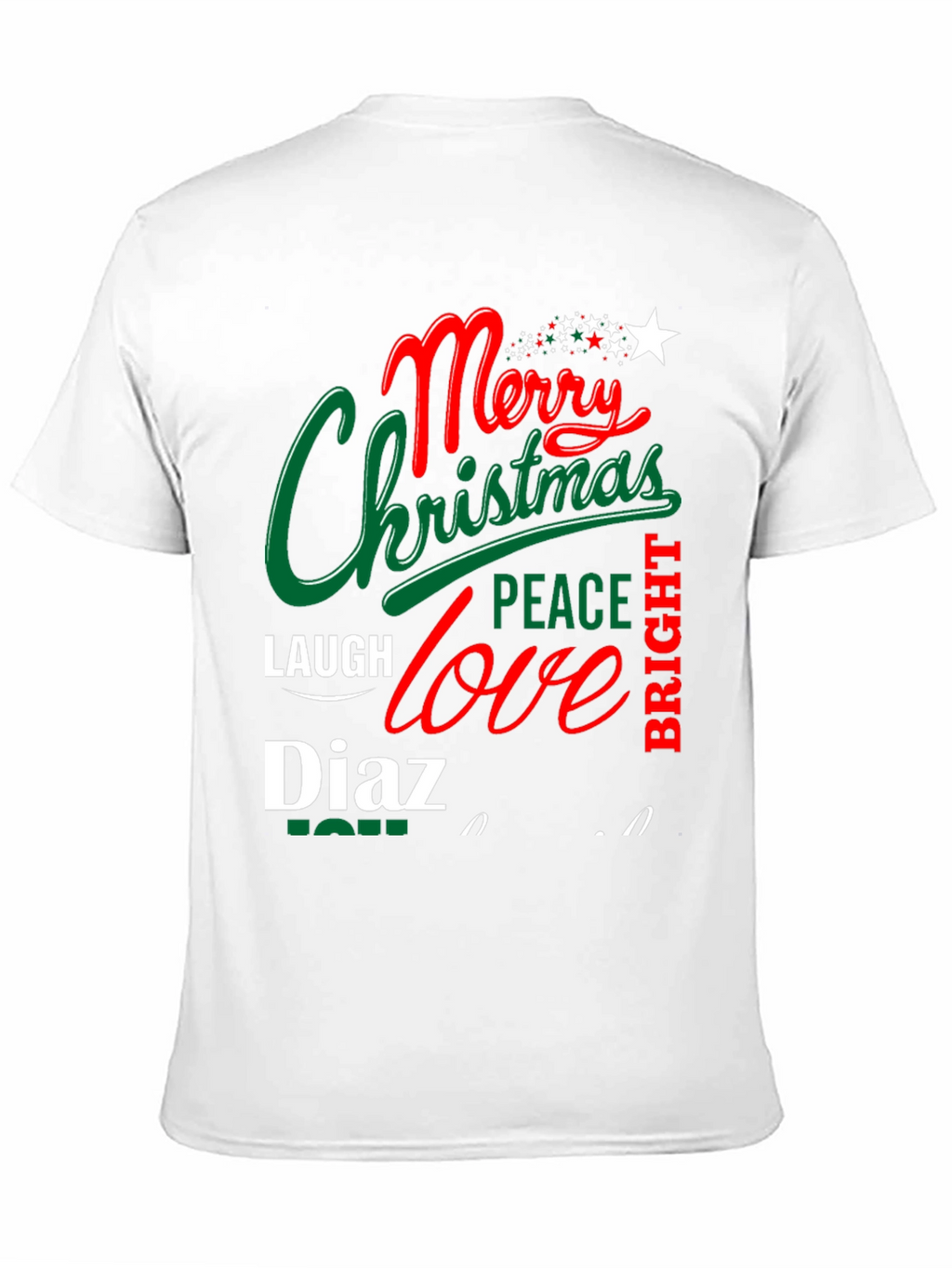 Merry Christmas Personalized Name T-Shirt