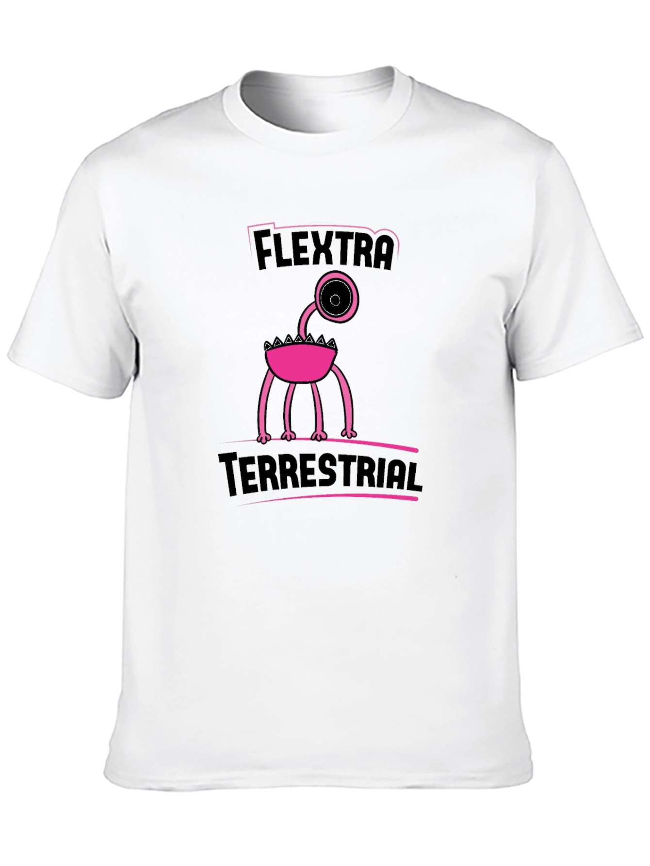 Flextra Terrestrial Graphic Tee - Black Cotton T-Shirt