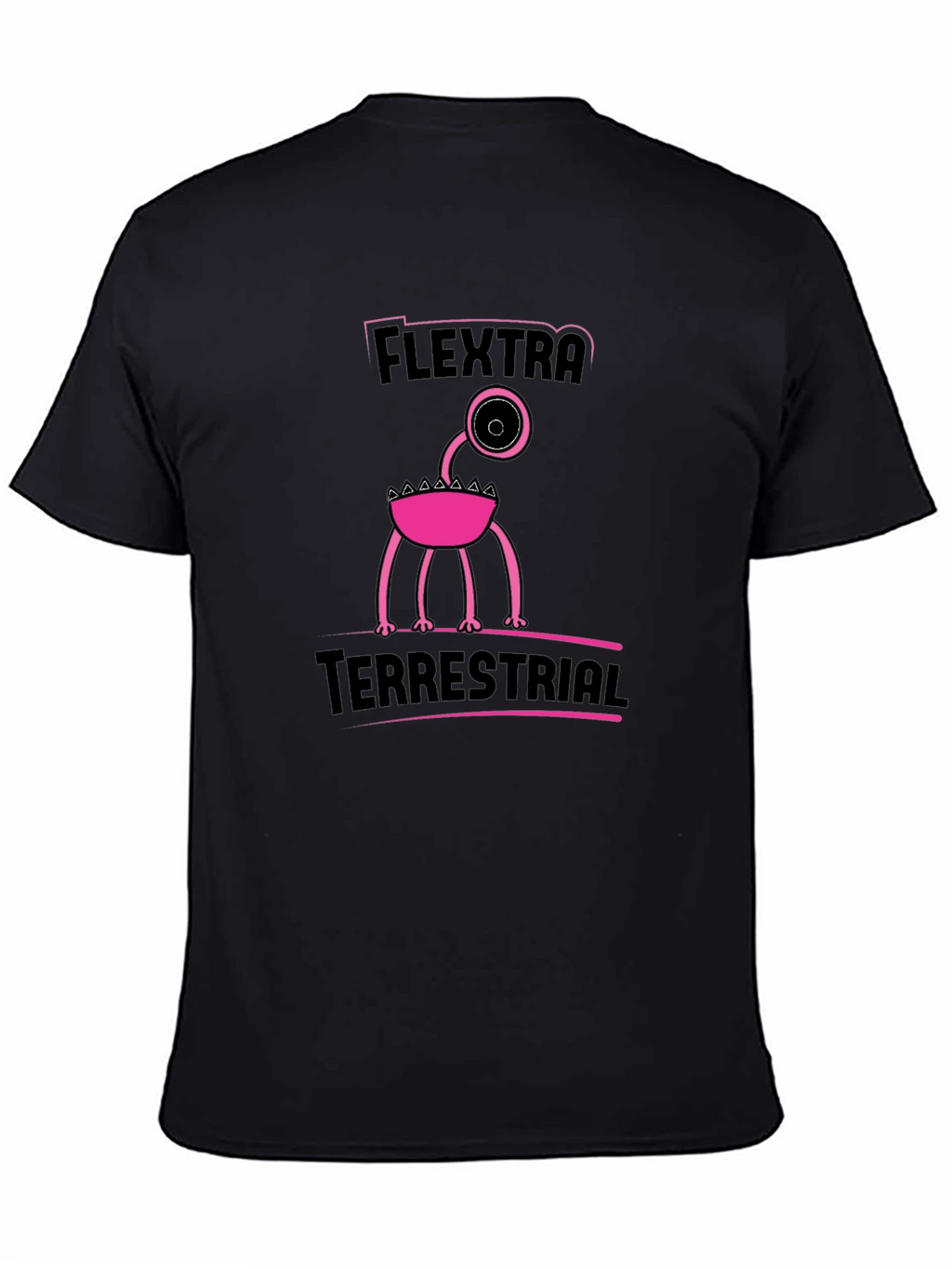Flextra Terrestrial Graphic Tee - Black Cotton T-Shirt