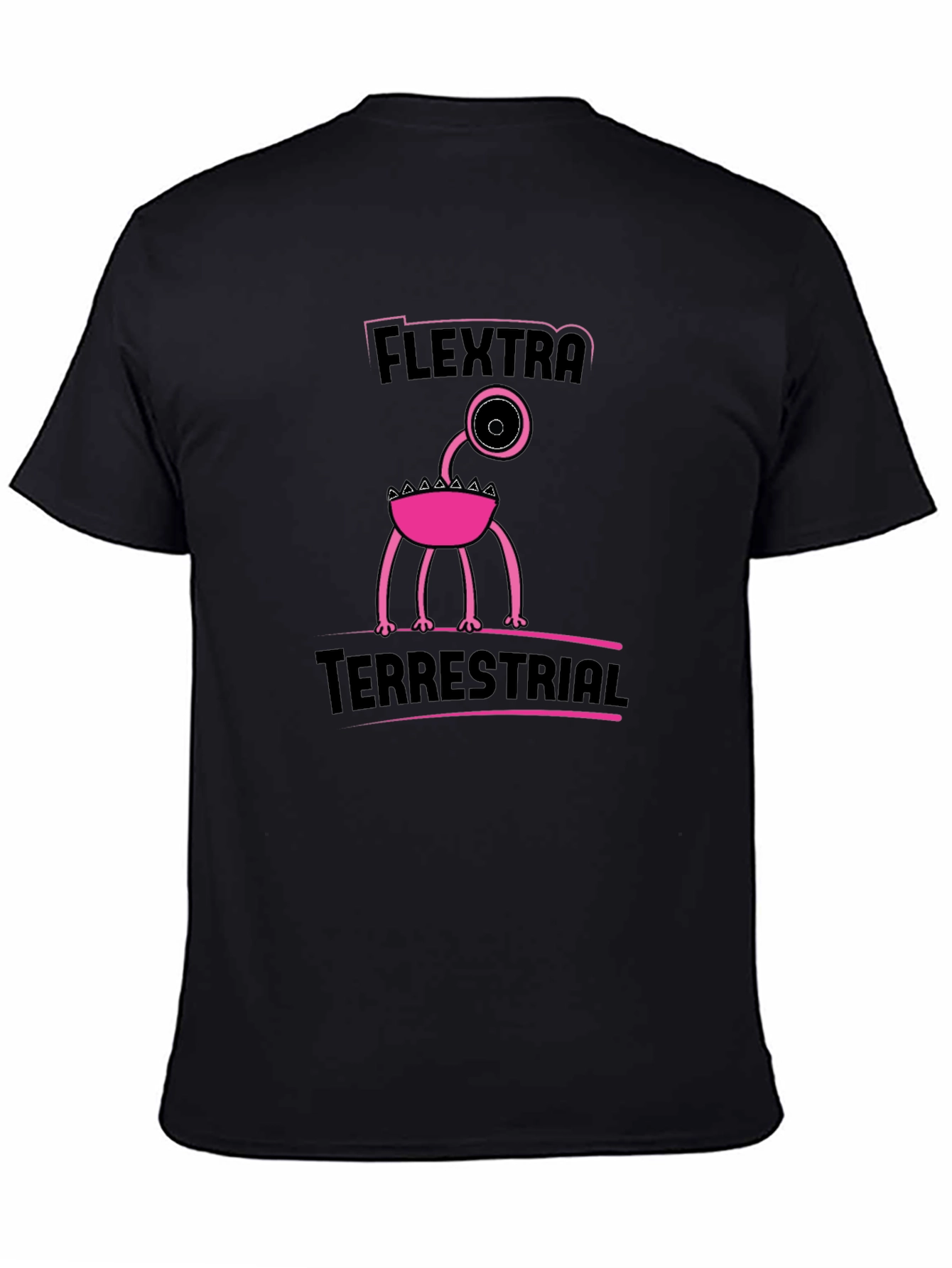 Flextra Terrestrial Graphic Tee - Black Cotton T-Shirt