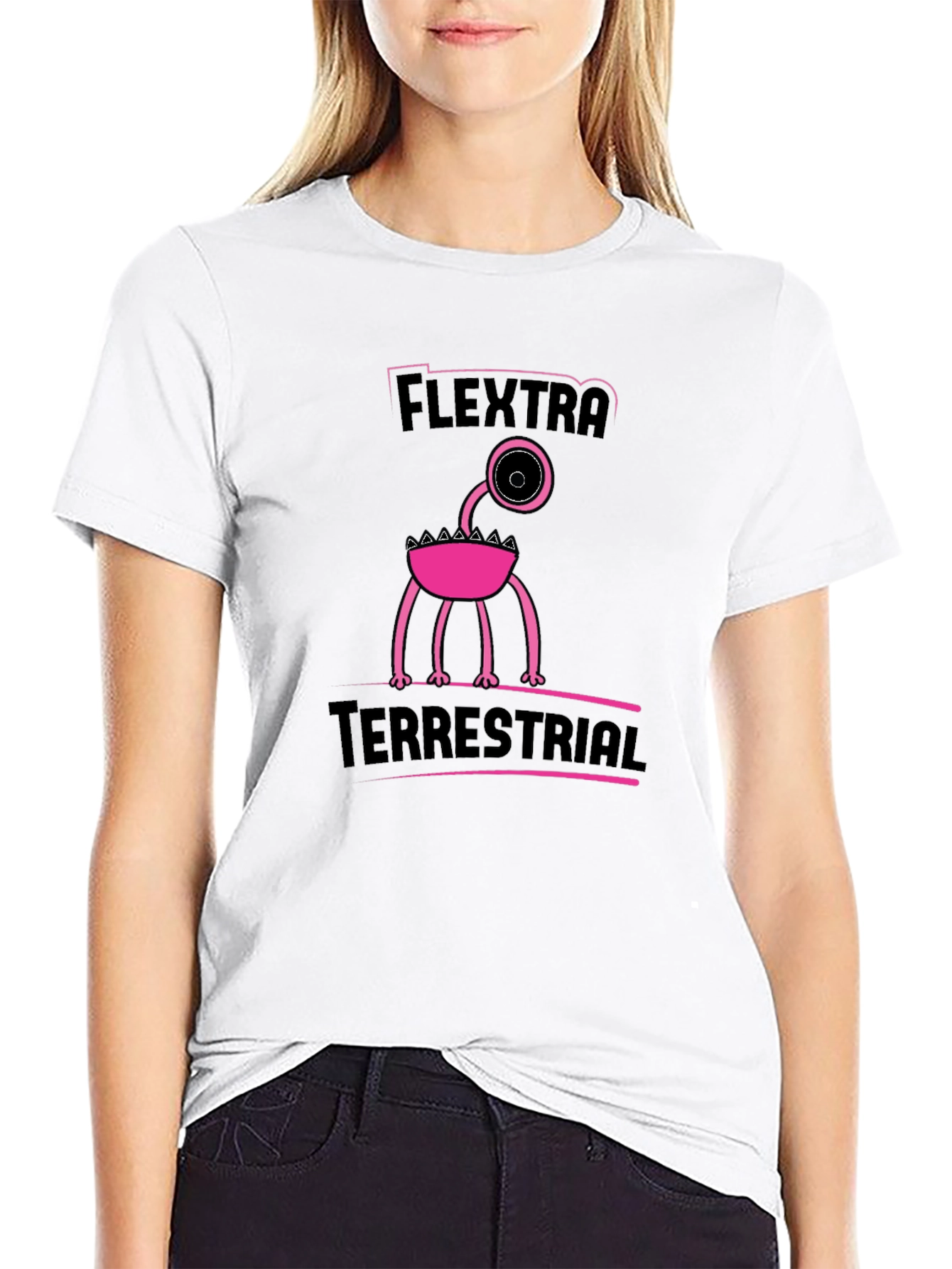 Flextra Terrestrial Graphic Tee - Black Cotton T-Shirt