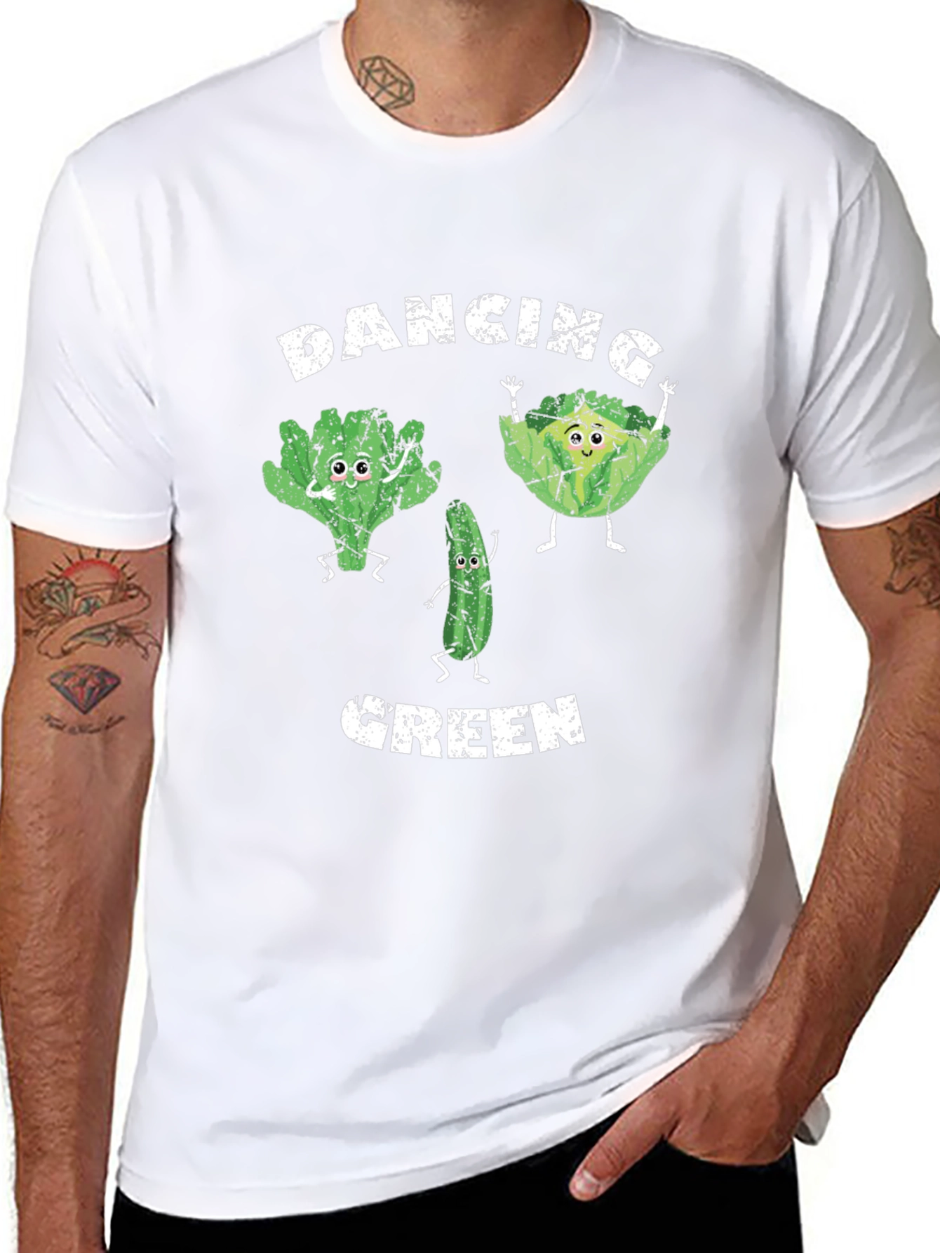 Dancing Green Graphic T-Shirt