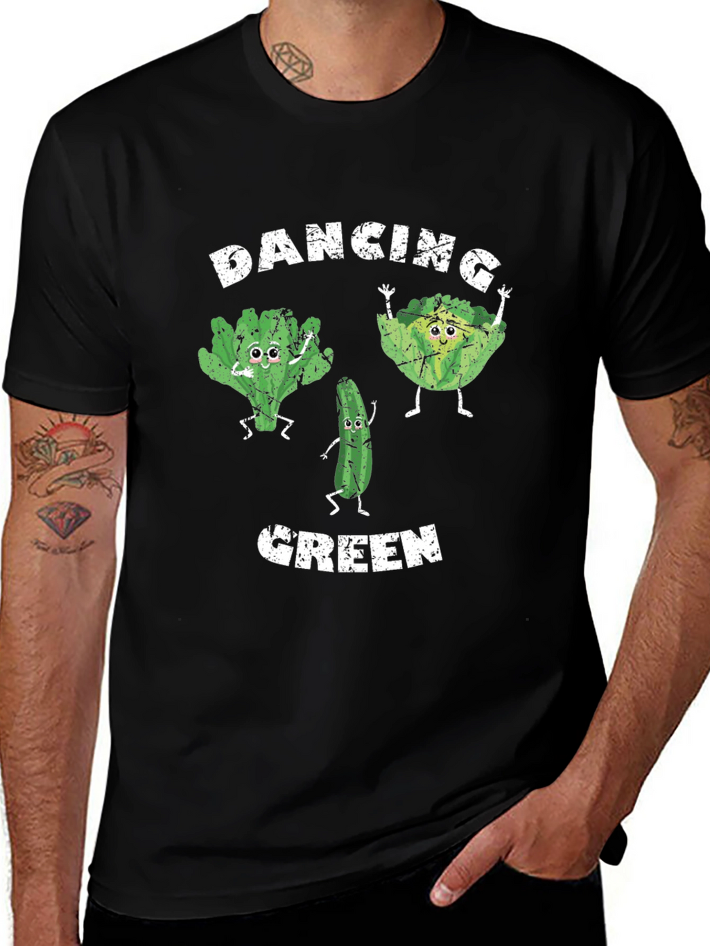 Dancing Green Graphic T-Shirt