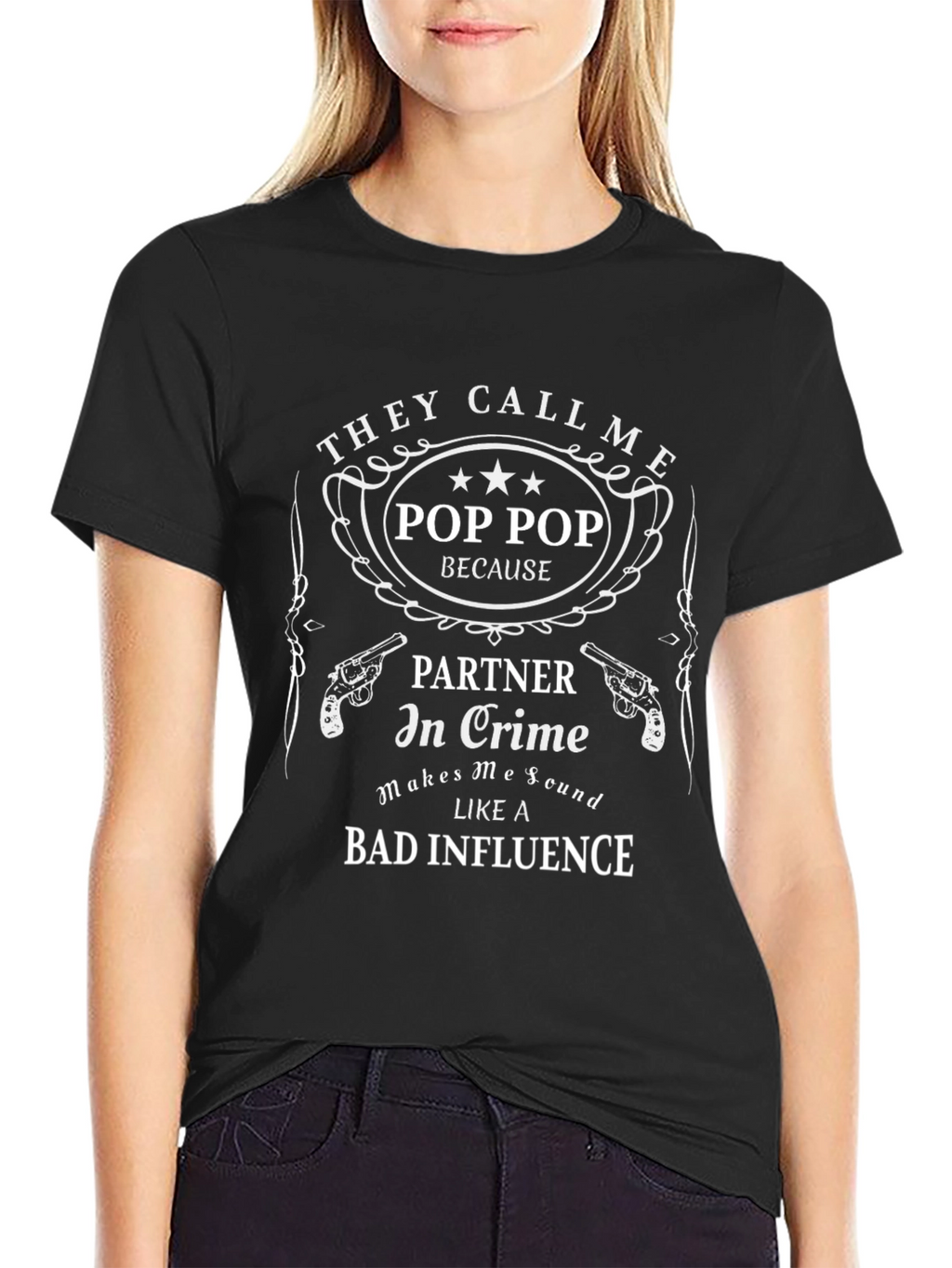 Pop Pop Partner in Crime Graphic T-Shirt