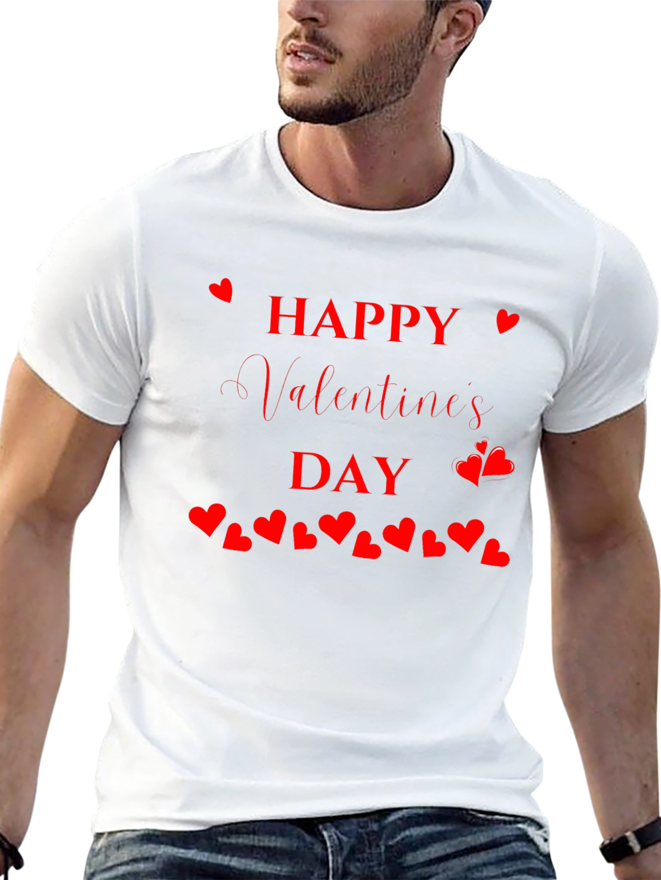 Happy Valentines Day T-Shirt - Heart Design