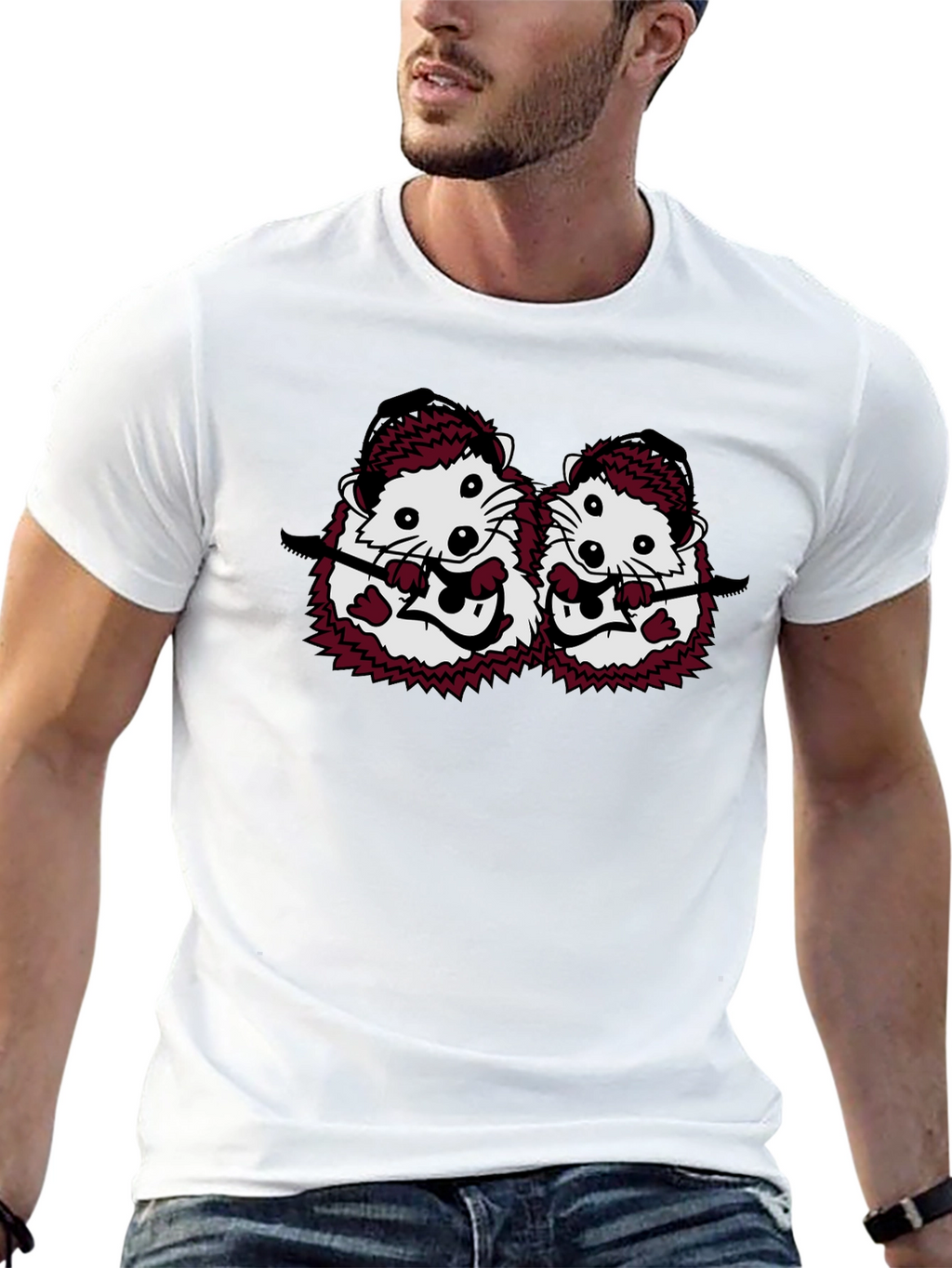 Whimsical Hedgehog Band T-Shirt