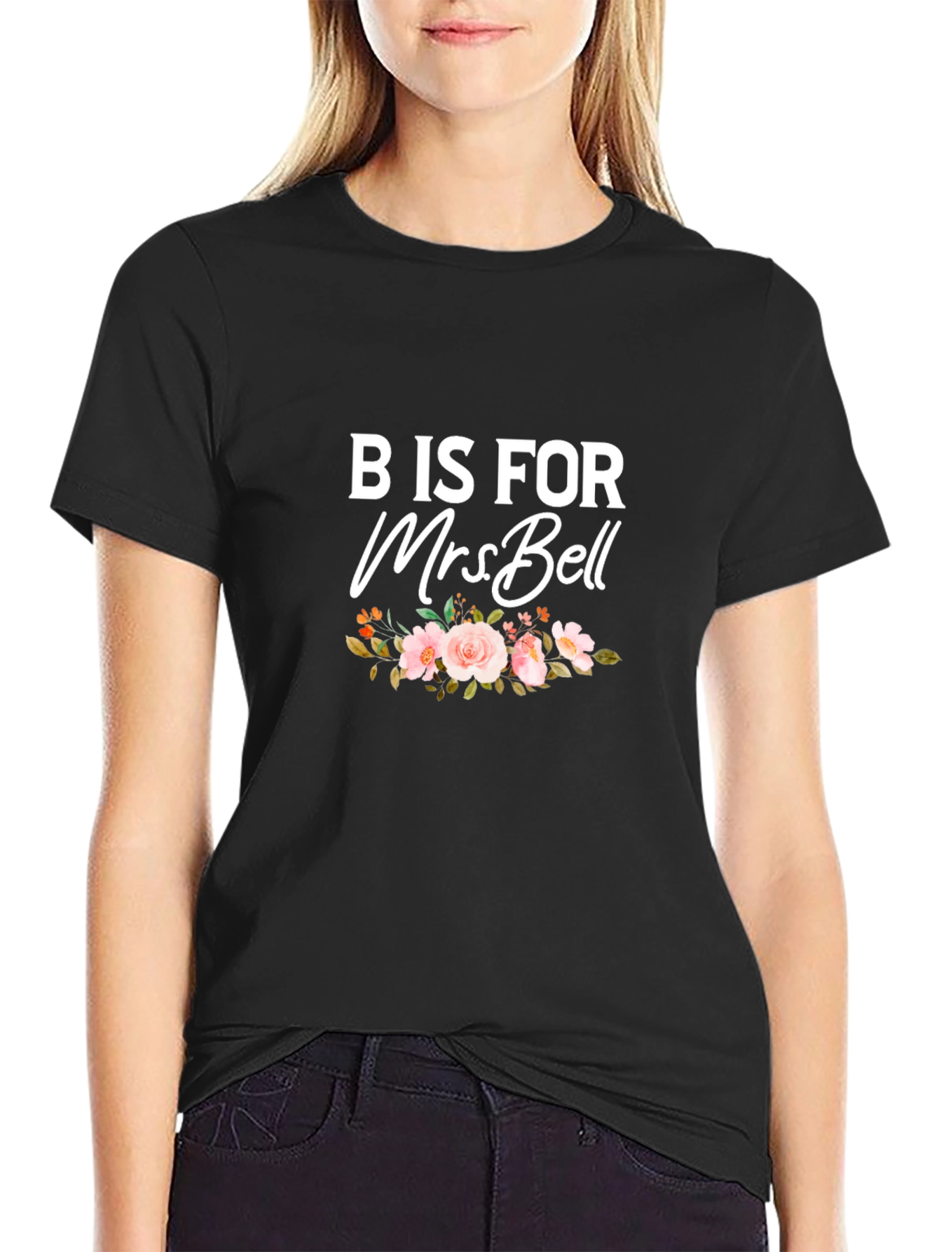 B is for Mrs Bell Floral T-Shirt