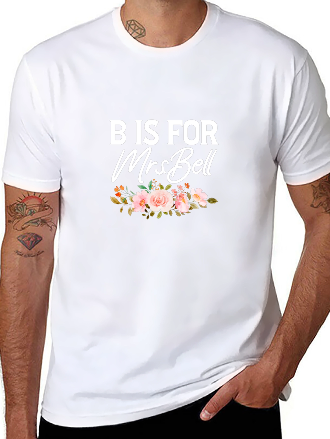 B is for Mrs Bell Floral T-Shirt