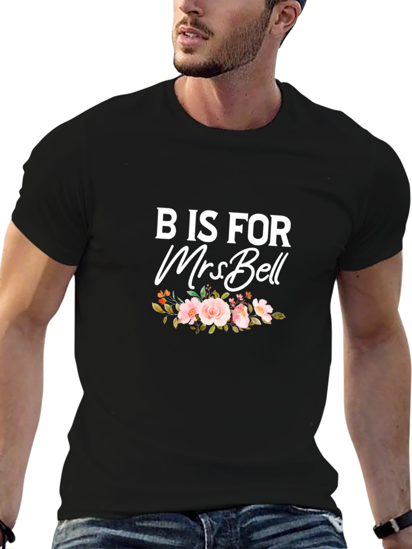 B is for Mrs Bell Floral T-Shirt