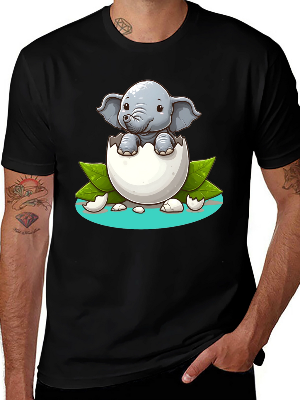 Cute Elephant Hatching T-Shirt - Unisex Graphic Tee
