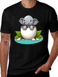 Cute Elephant Hatching T-Shirt - Unisex Graphic Tee