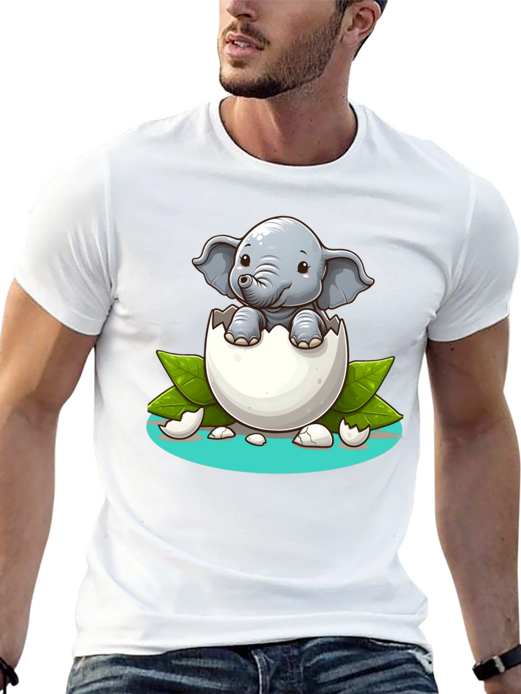 Cute Elephant Hatching T-Shirt - Unisex Graphic Tee