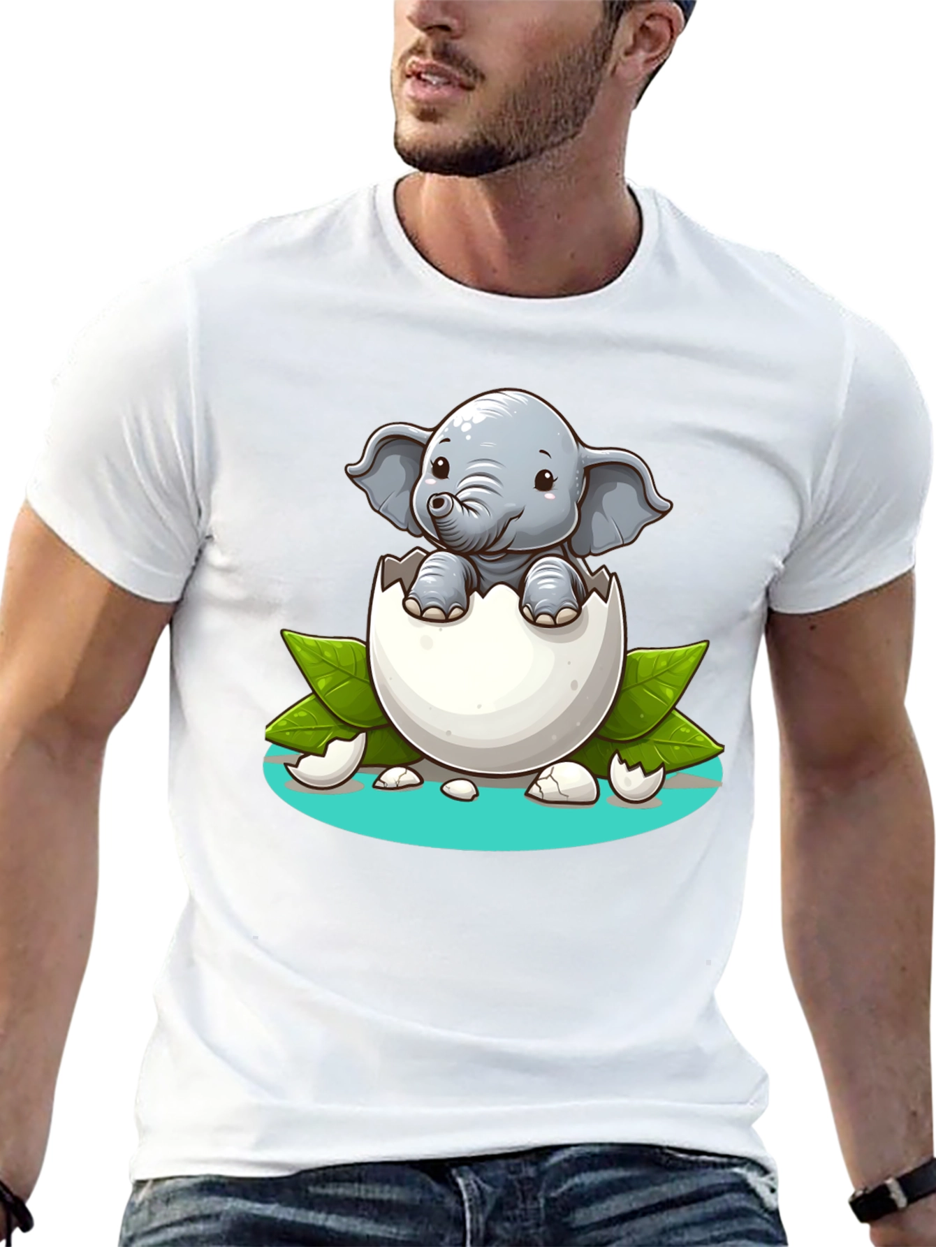 Cute Elephant Hatching T-Shirt - Unisex Graphic Tee