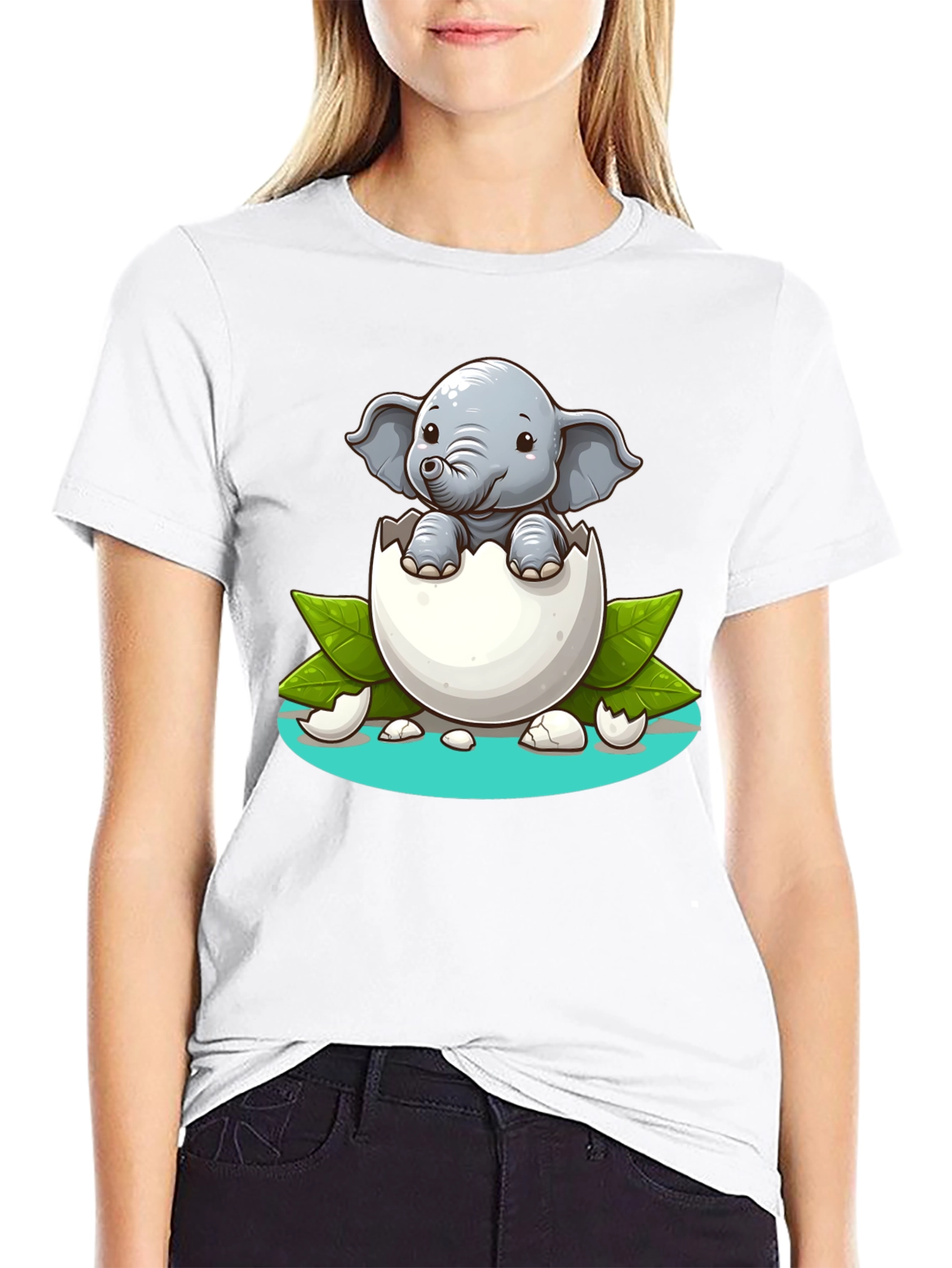 Cute Elephant Hatching T-Shirt - Unisex Graphic Tee