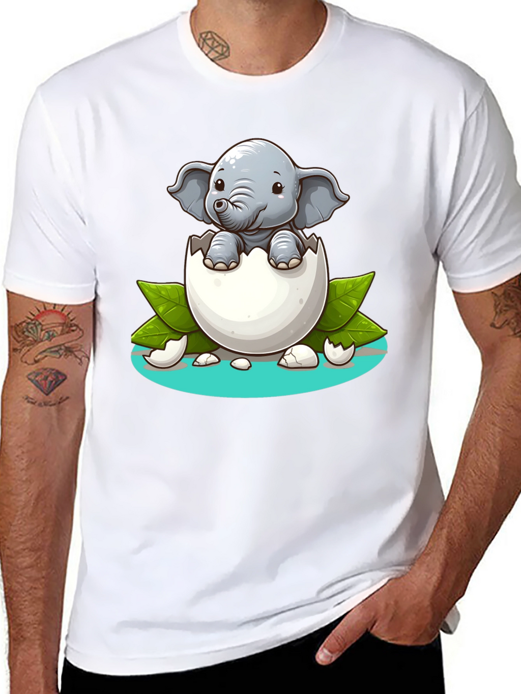 Cute Elephant Hatching T-Shirt - Unisex Graphic Tee