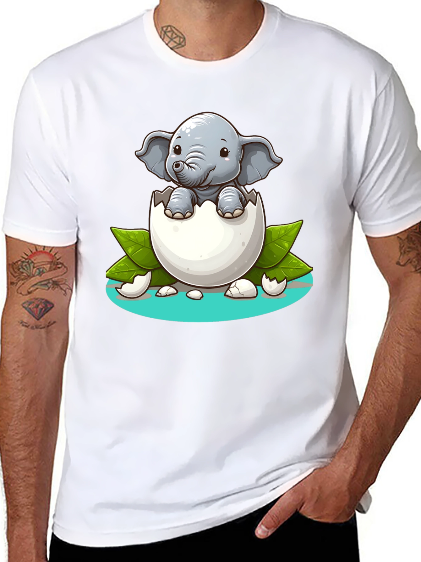 Cute Elephant Hatching T-Shirt - Unisex Graphic Tee