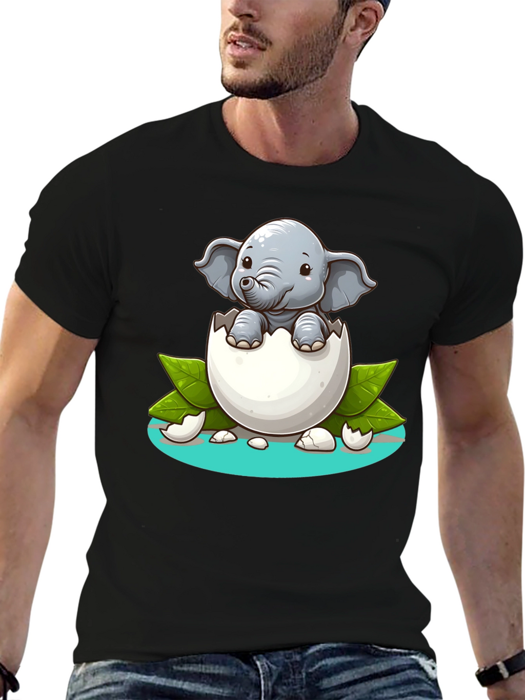 Cute Elephant Hatching T-Shirt - Unisex Graphic Tee