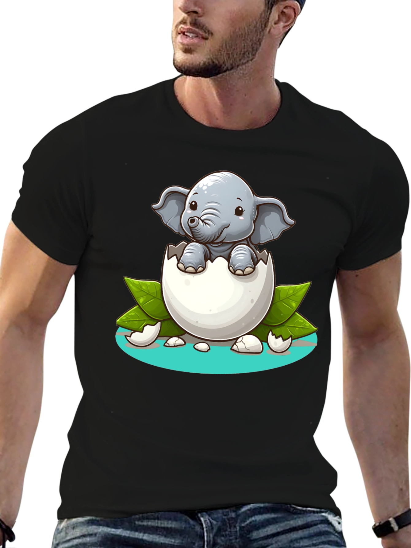 Cute Elephant Hatching T-Shirt - Unisex Graphic Tee