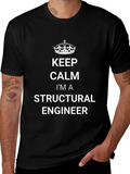Keep Calm Structural Engineer Black T-Shirt