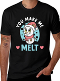 You Make Me Melt Cute Snowman Graphic Tee