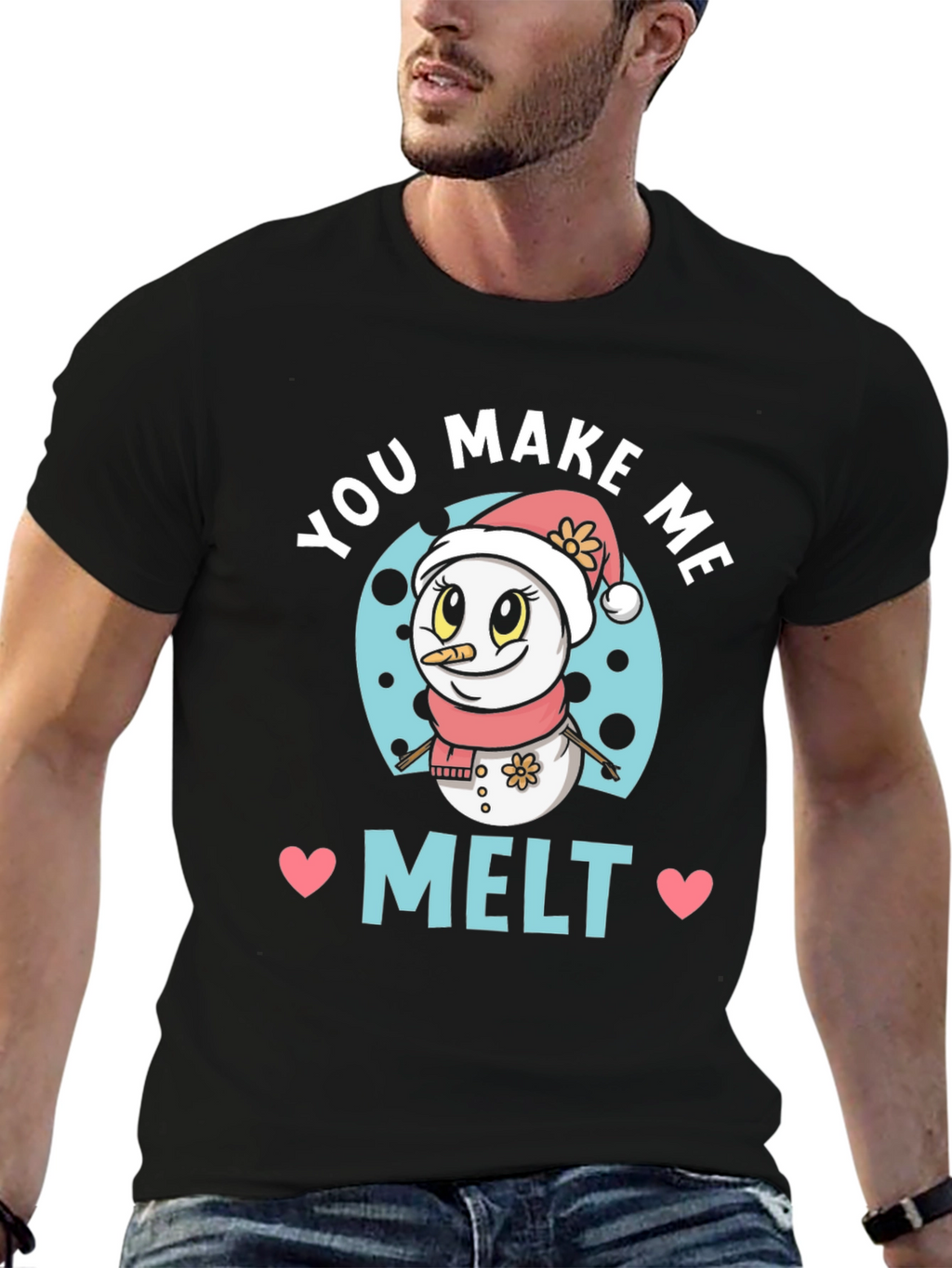 You Make Me Melt Cute Snowman Graphic Tee