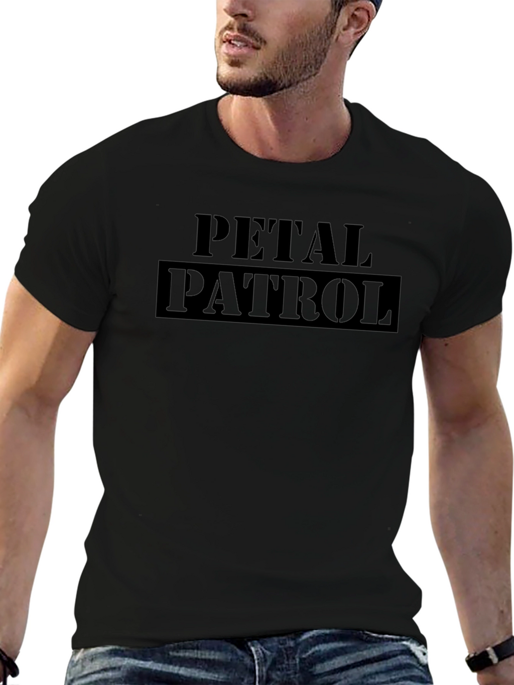 Petal Patrol Black Graphic T-Shirt