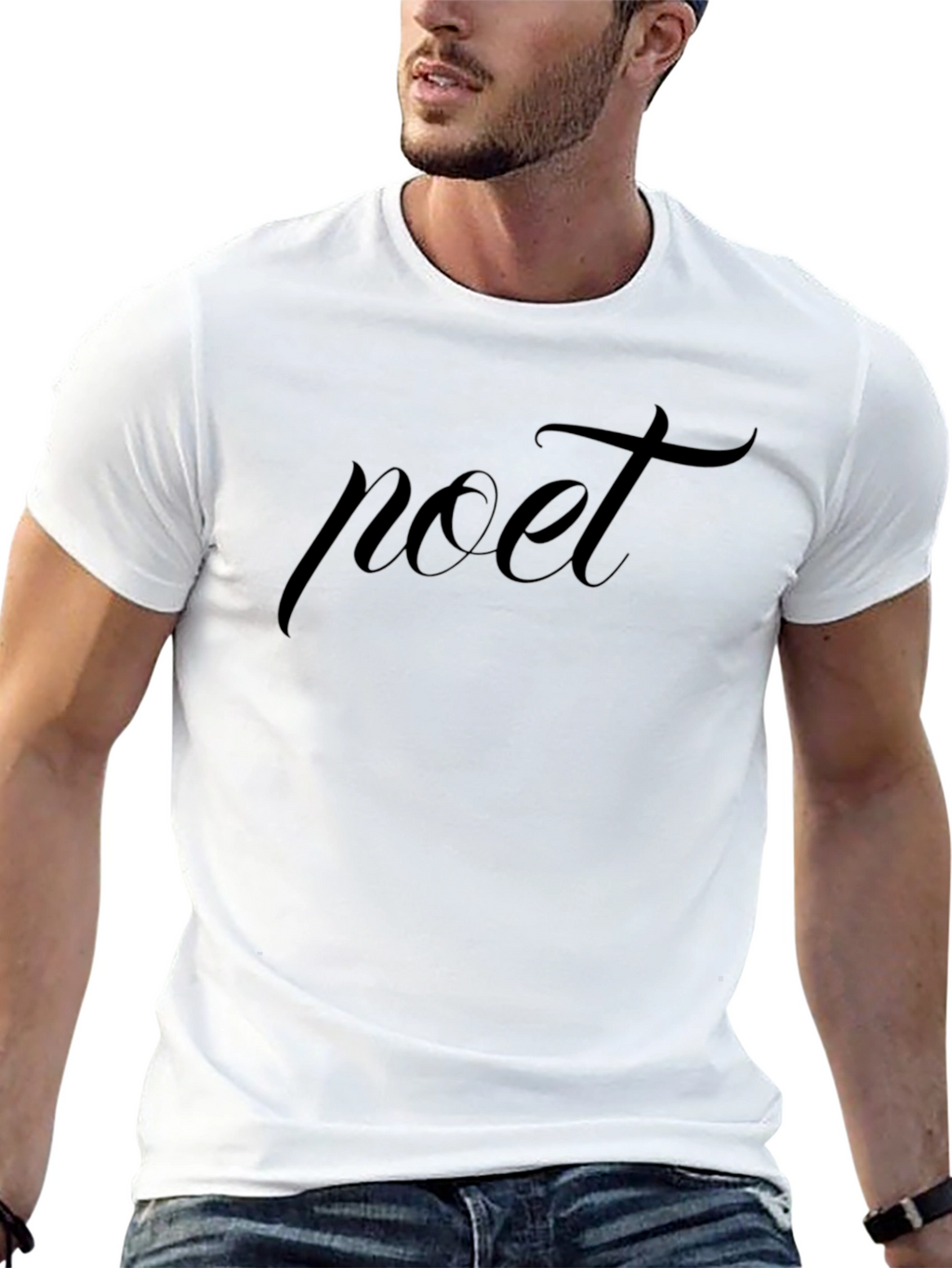Black Poet Graphic Tee - Classic Style