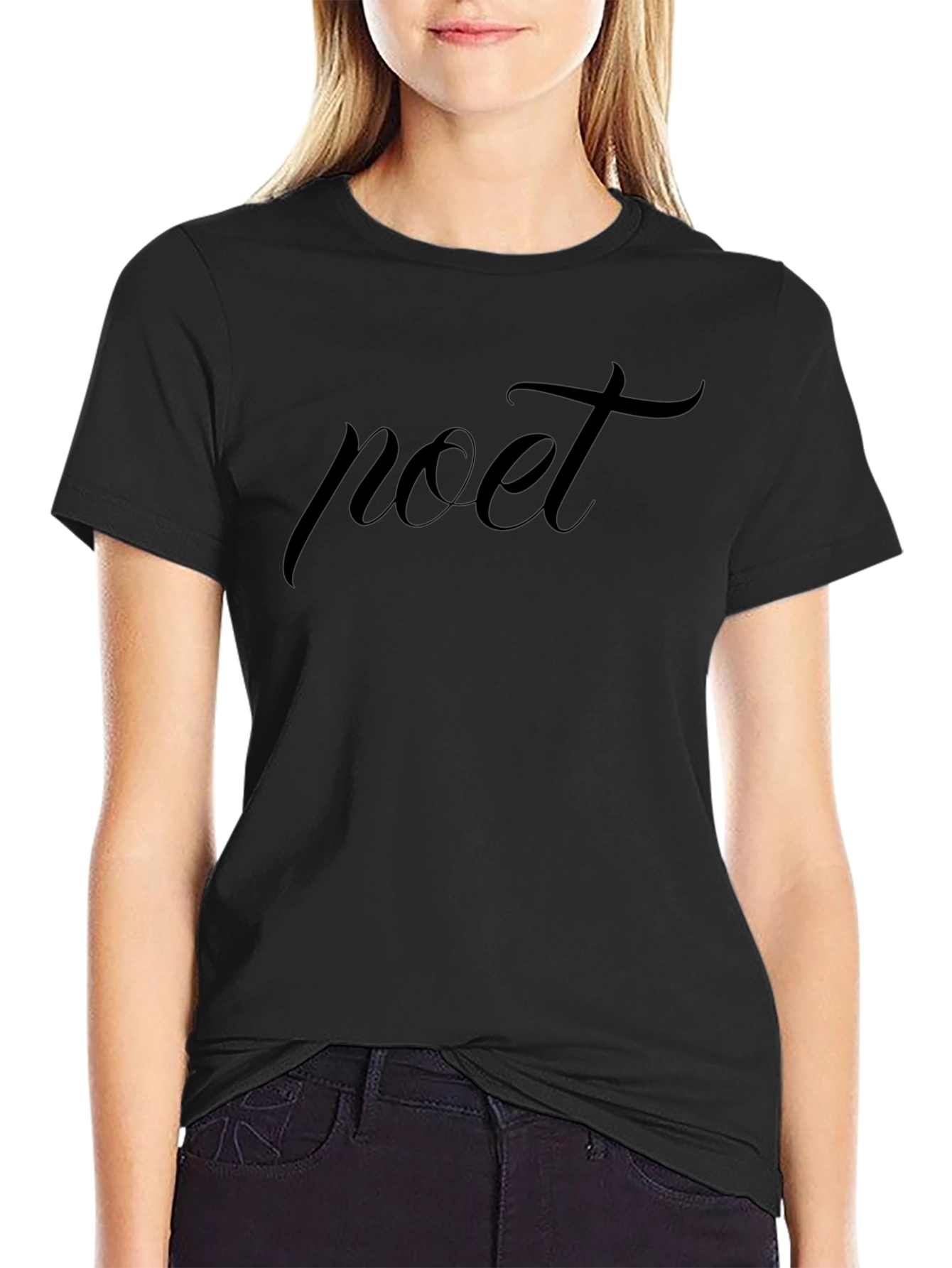 Black Poet Graphic Tee - Classic Style