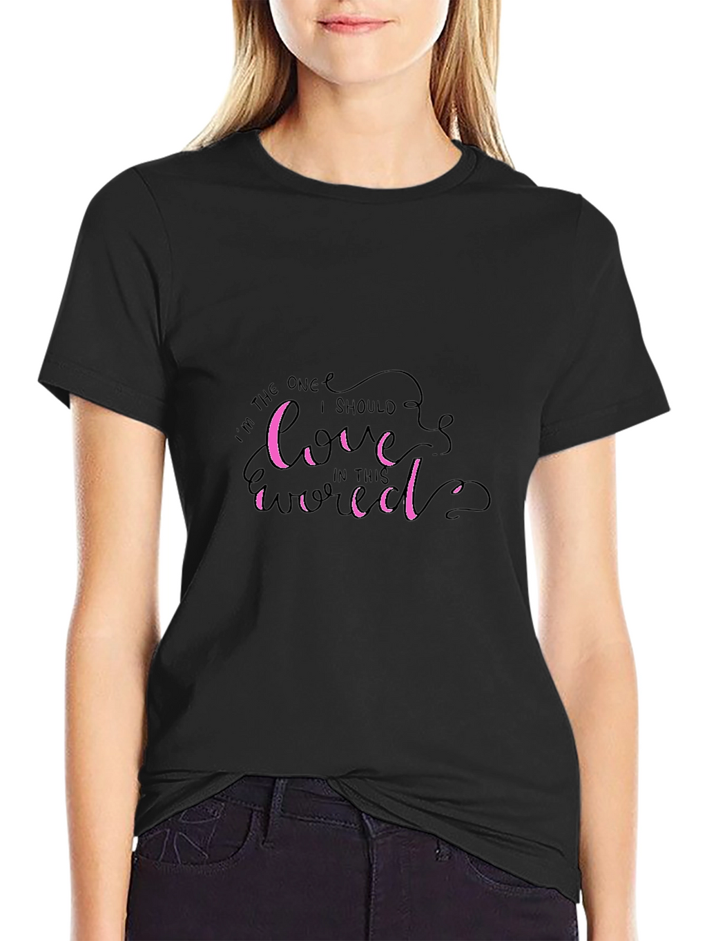 Love Yourself First Graphic Tee - Stylish Black T-Shirt