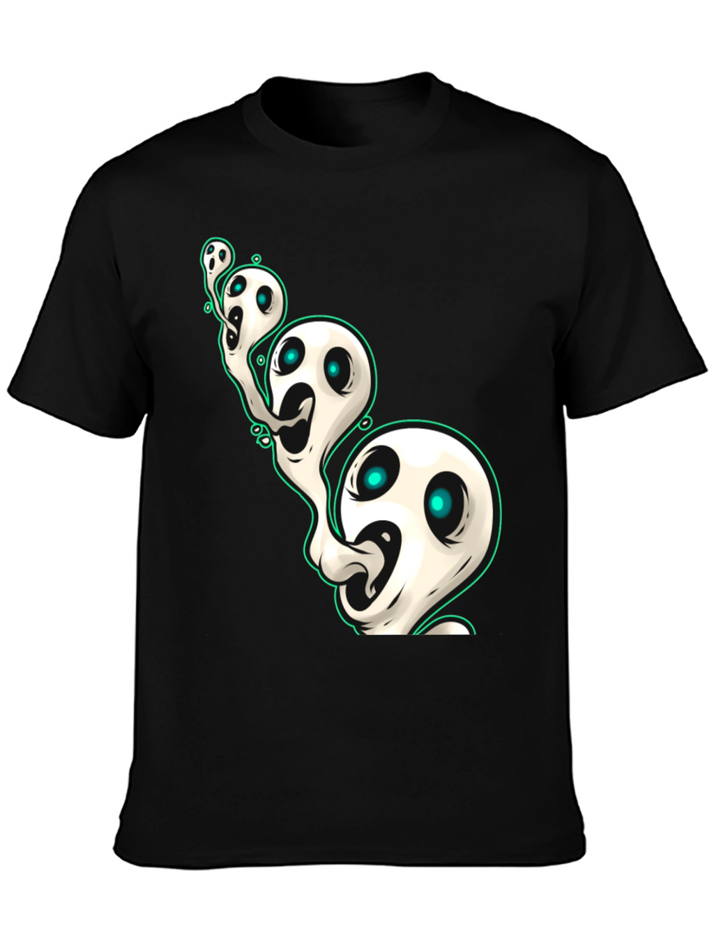 Ghostly Spirits Graphic Tee - Spooky & Stylish