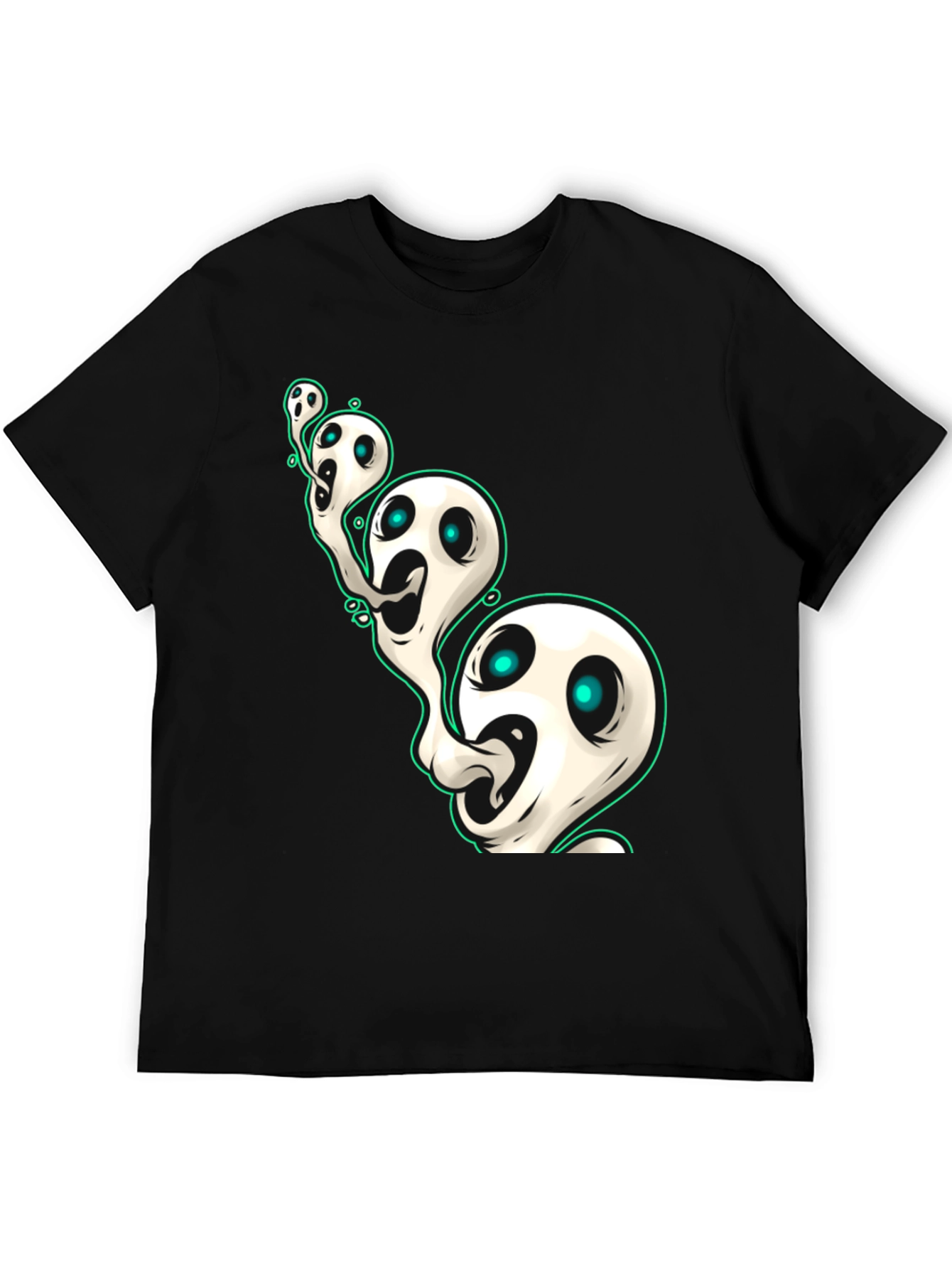 Ghostly Spirits Graphic Tee - Spooky & Stylish