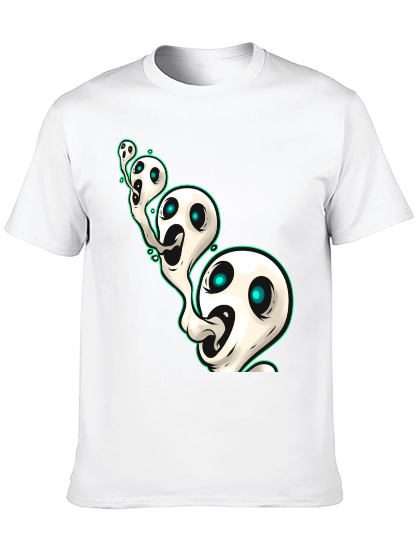 Ghostly Spirits Graphic Tee - Spooky & Stylish