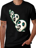 Ghostly Spirits Graphic Tee - Spooky & Stylish