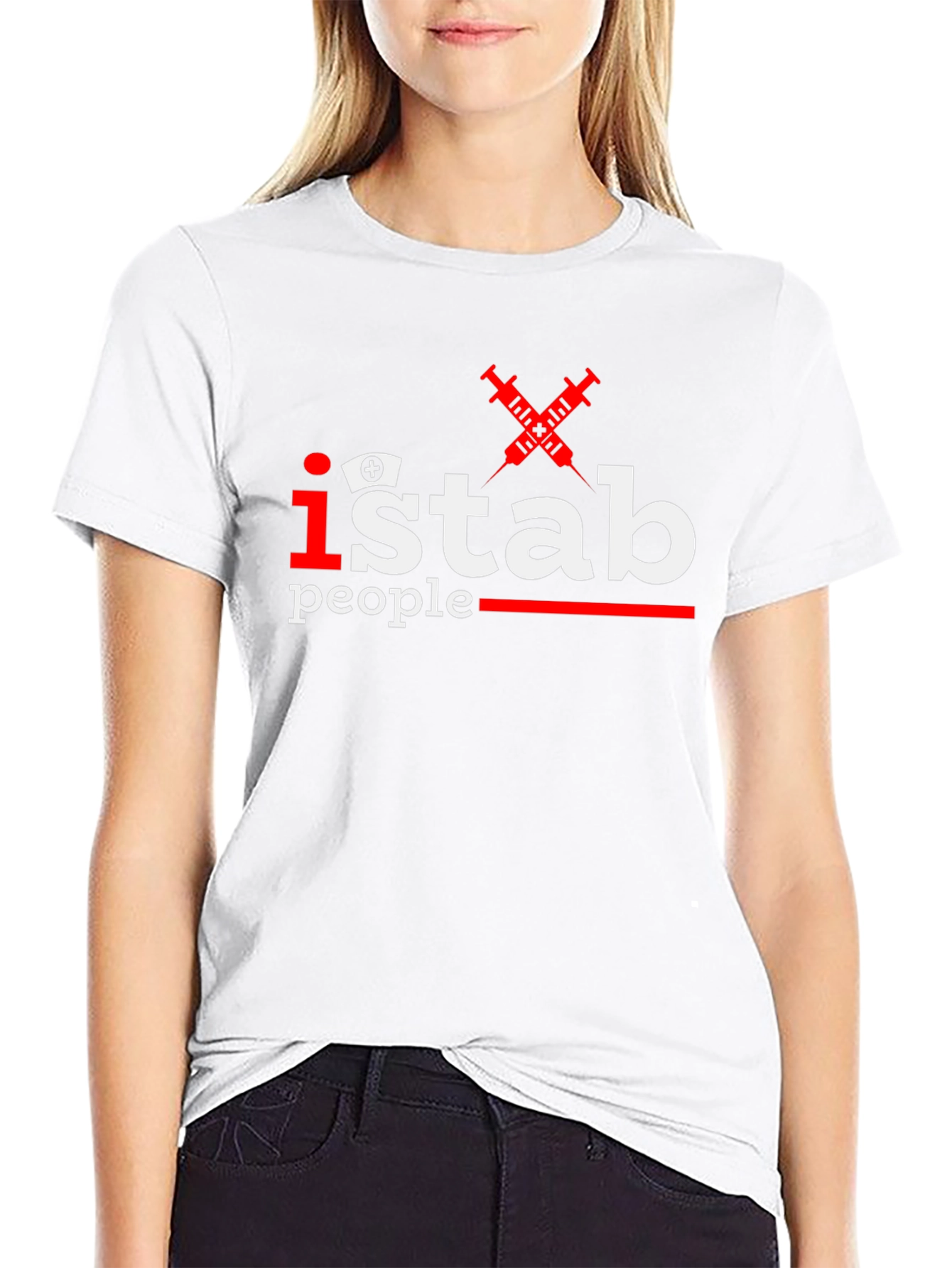 I Stab People Funny Nurse T-Shirt