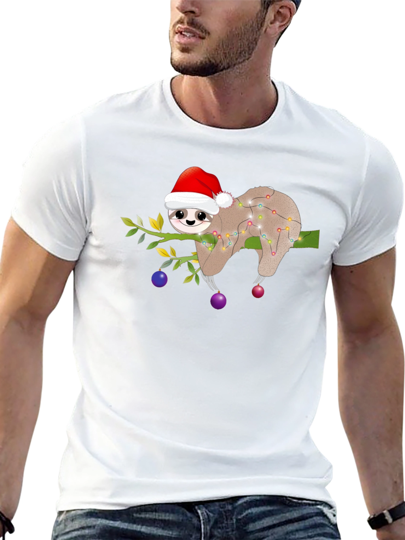 Christmas Sloth T-Shirt - Holiday Party Ready