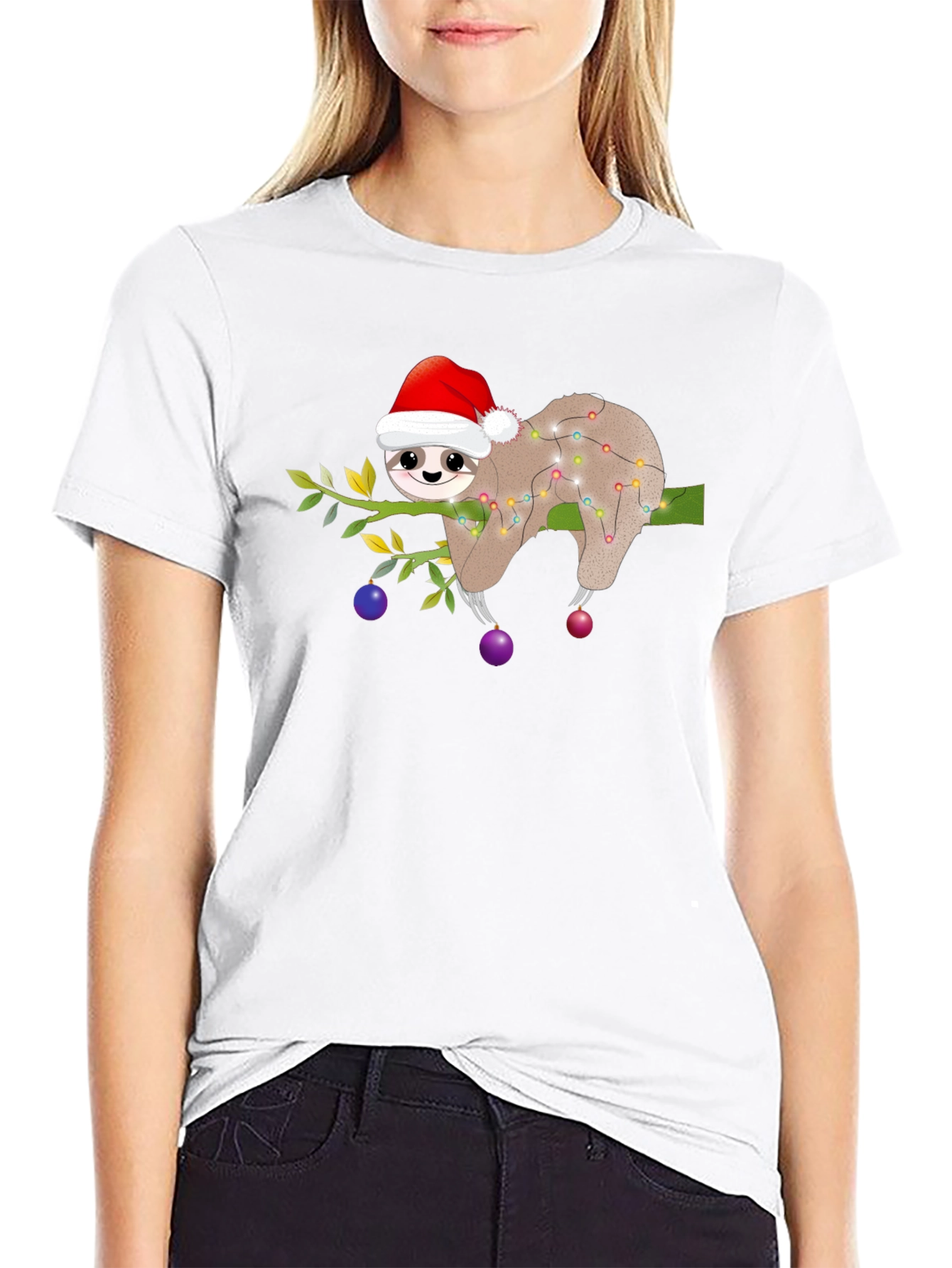 Christmas Sloth T-Shirt - Holiday Party Ready